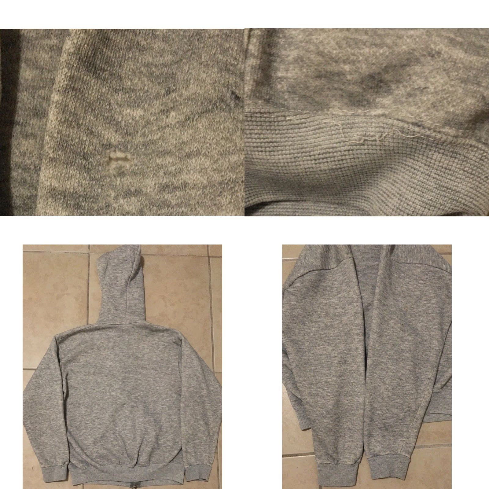 Thrasher Vtg 80s Thrashed Faded Zip Hoodie XS USA Track Grunge PE Biker Skate Surf 90s Size US XS / EU 42 / 0 - 8 Thumbnail