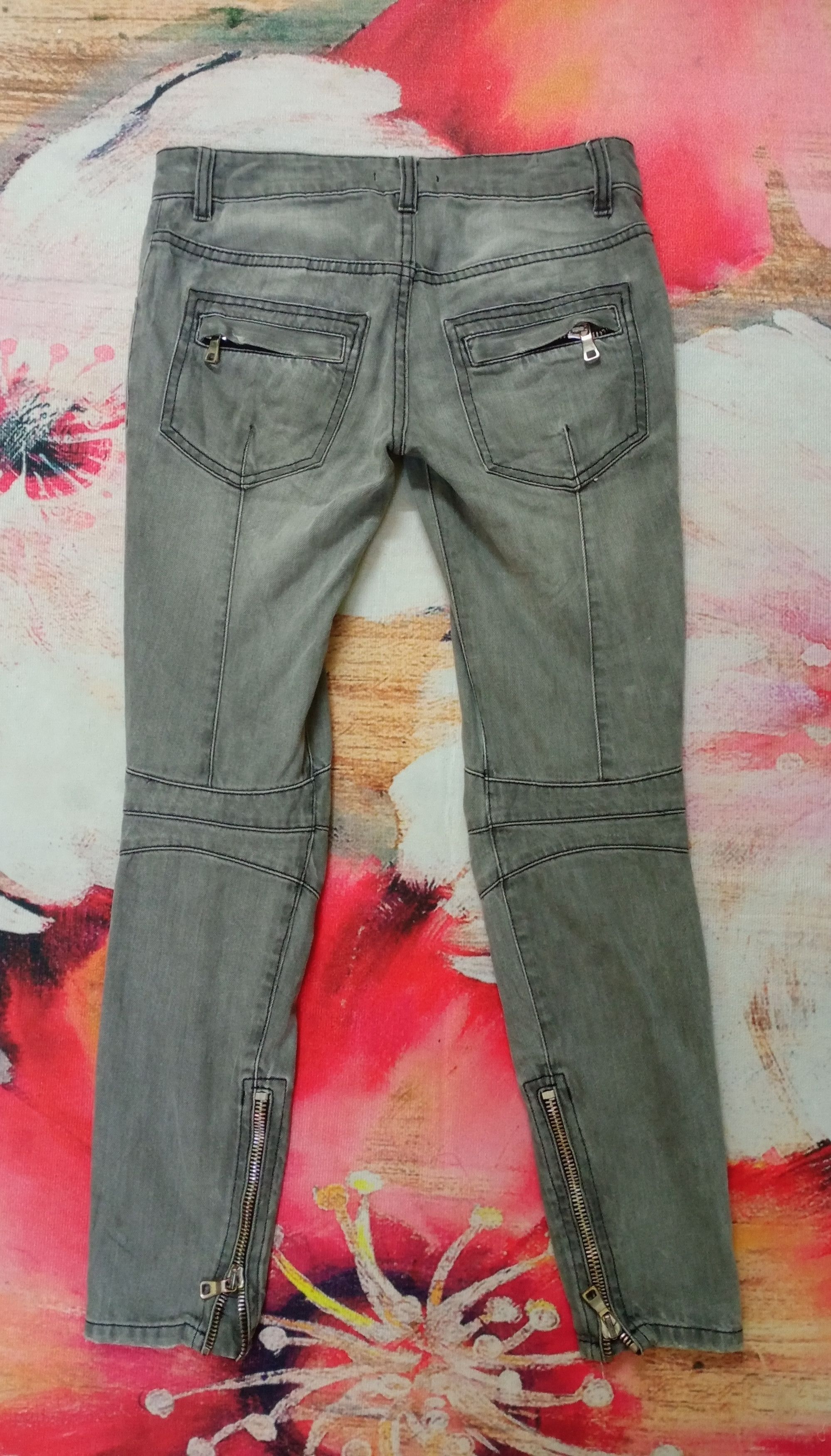 Balmain Balmain Paris Bikers Denim Jeans Size US 30 / EU 46 - 2 Thumbnail