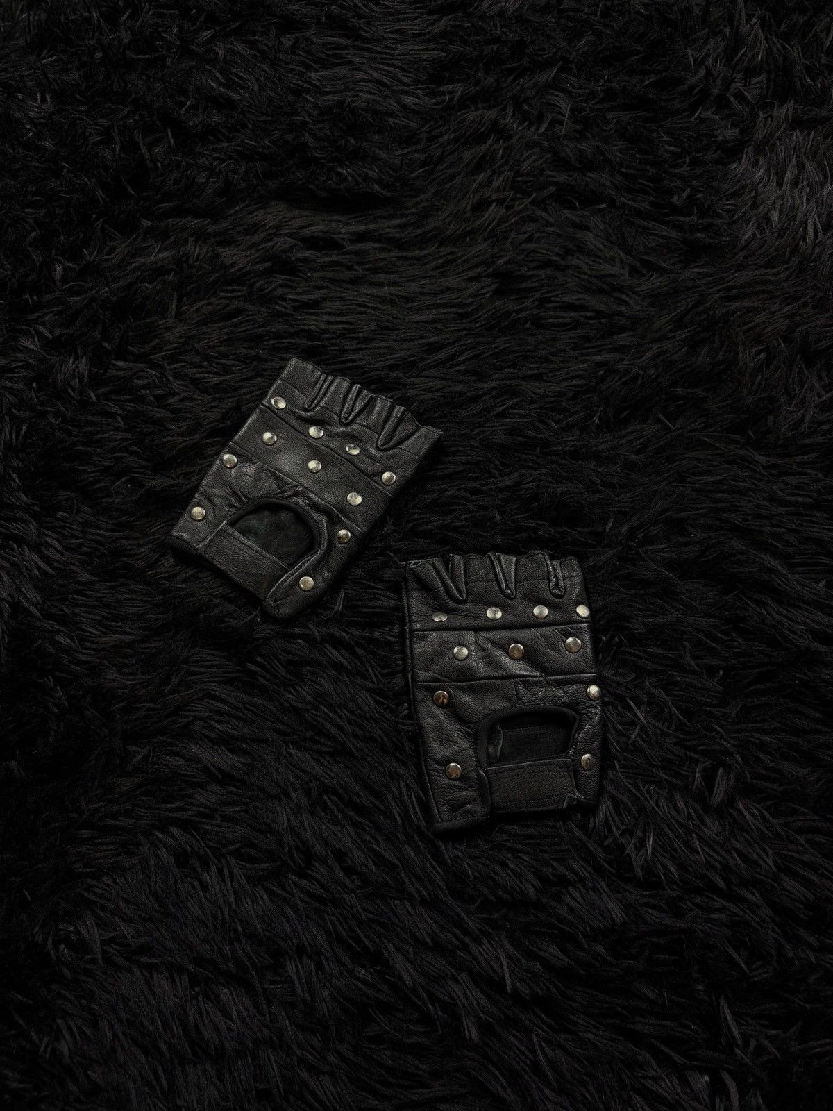 Other ERD Style Biker Cropped Real Leather Gloves Size ONE SIZE - 2 Thumbnail