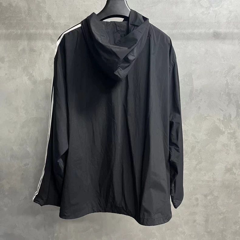 Balenciaga Balenciaga Adidas latest black embroidered logo hooded jack Size US XXS / EU 40 - 5 Thumbnail
