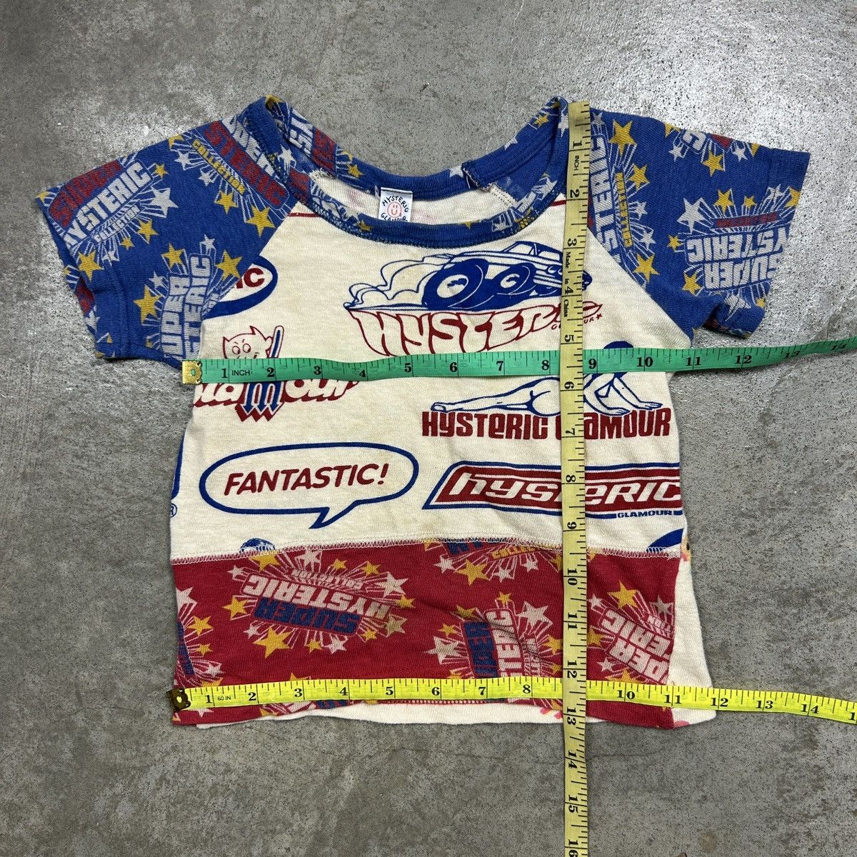 1990s Hysteric Mini Baby Tee Full Print