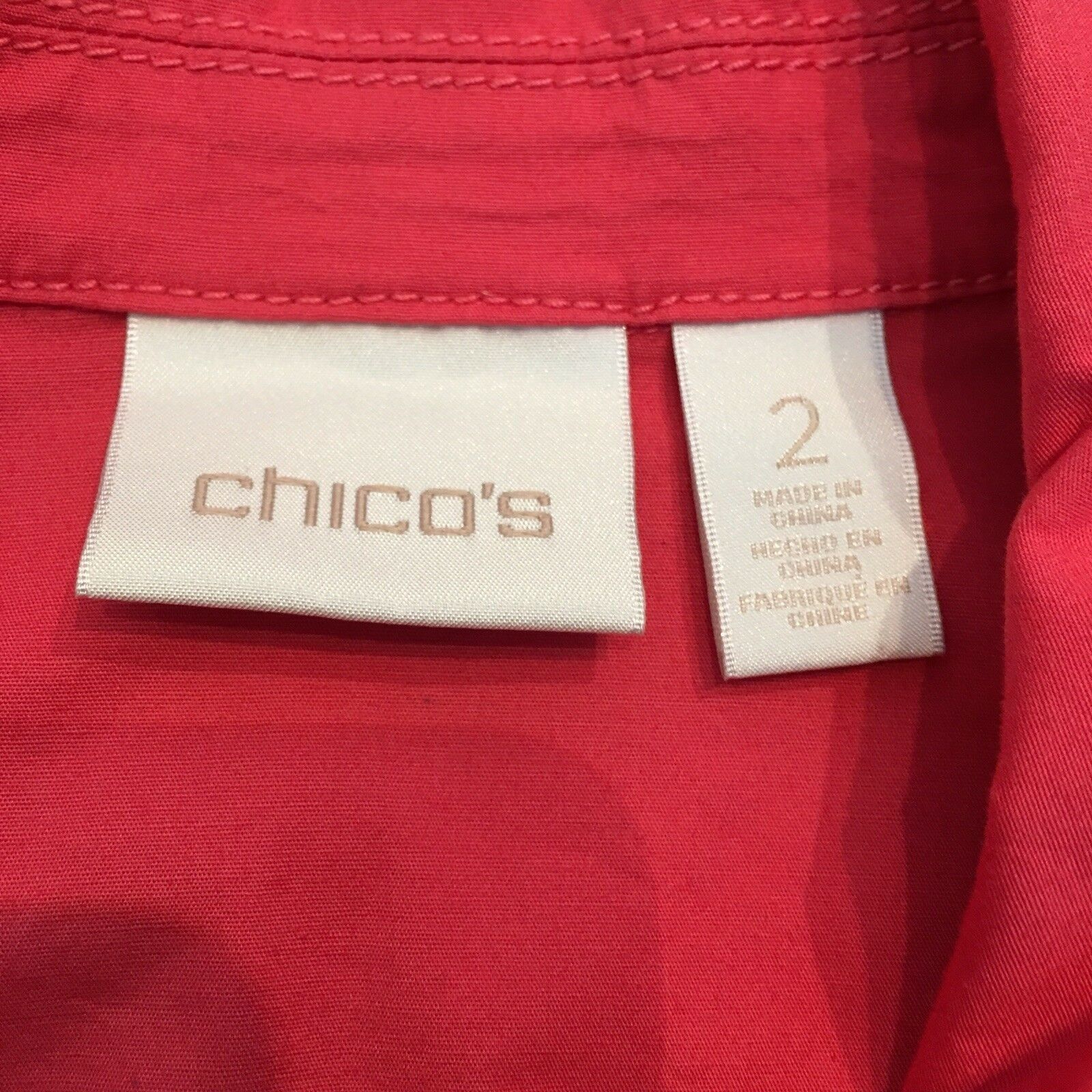 Chicos Womens Zip Up Jacket Pink Chicos 2 Lightweight US Size L u Size XXL / US 16-18 / IT 52-54 - 6 Thumbnail
