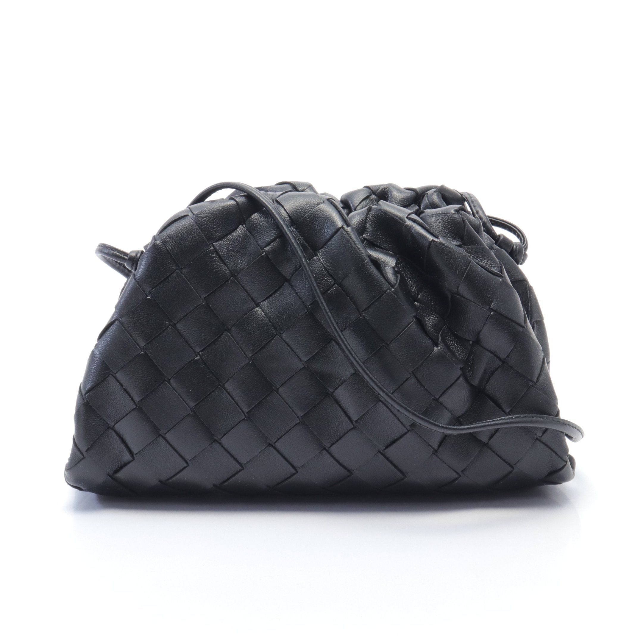 Bottega Veneta Bottega Veneta Mini The Pouch Shoulder Bag Leather Black Size ONE SIZE - 1 Thumbnail