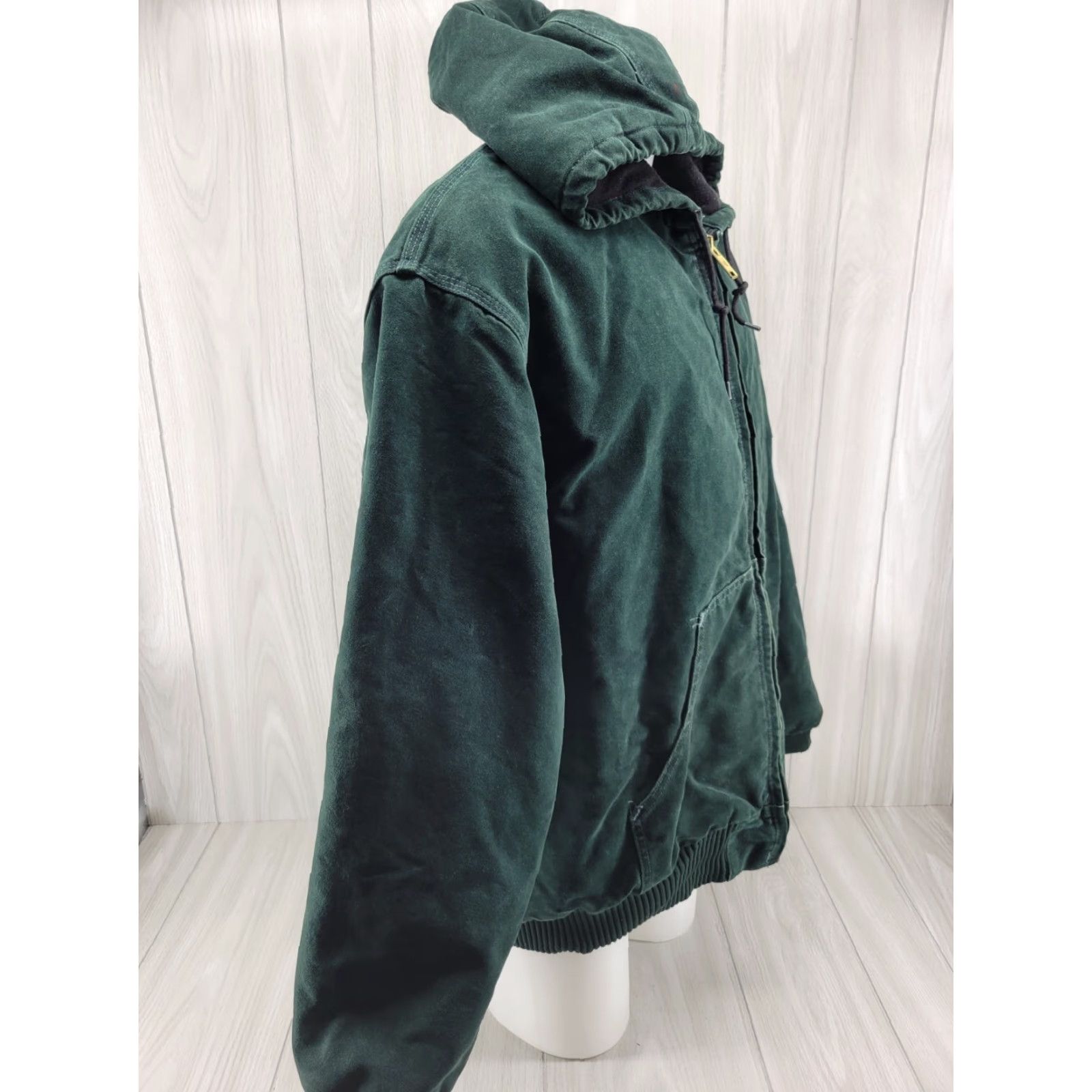 Carhartt Carhartt J130 SPC Green Hooded Duck Canvas 3XL Zip Quilt Lined Jacket Coat Size US XXL / EU 58 / 5 - 7 Thumbnail