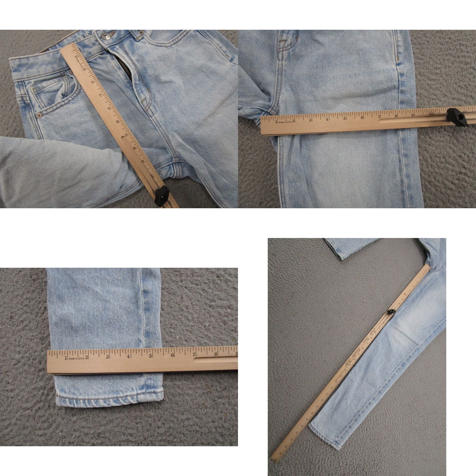 American Eagle Outfitters American Eagle Strigid High Rise Light Wash Blue Denim Mom Jeans Size 00 Stretch Size 24" / US 00 / IT 34 - 8 Thumbnail