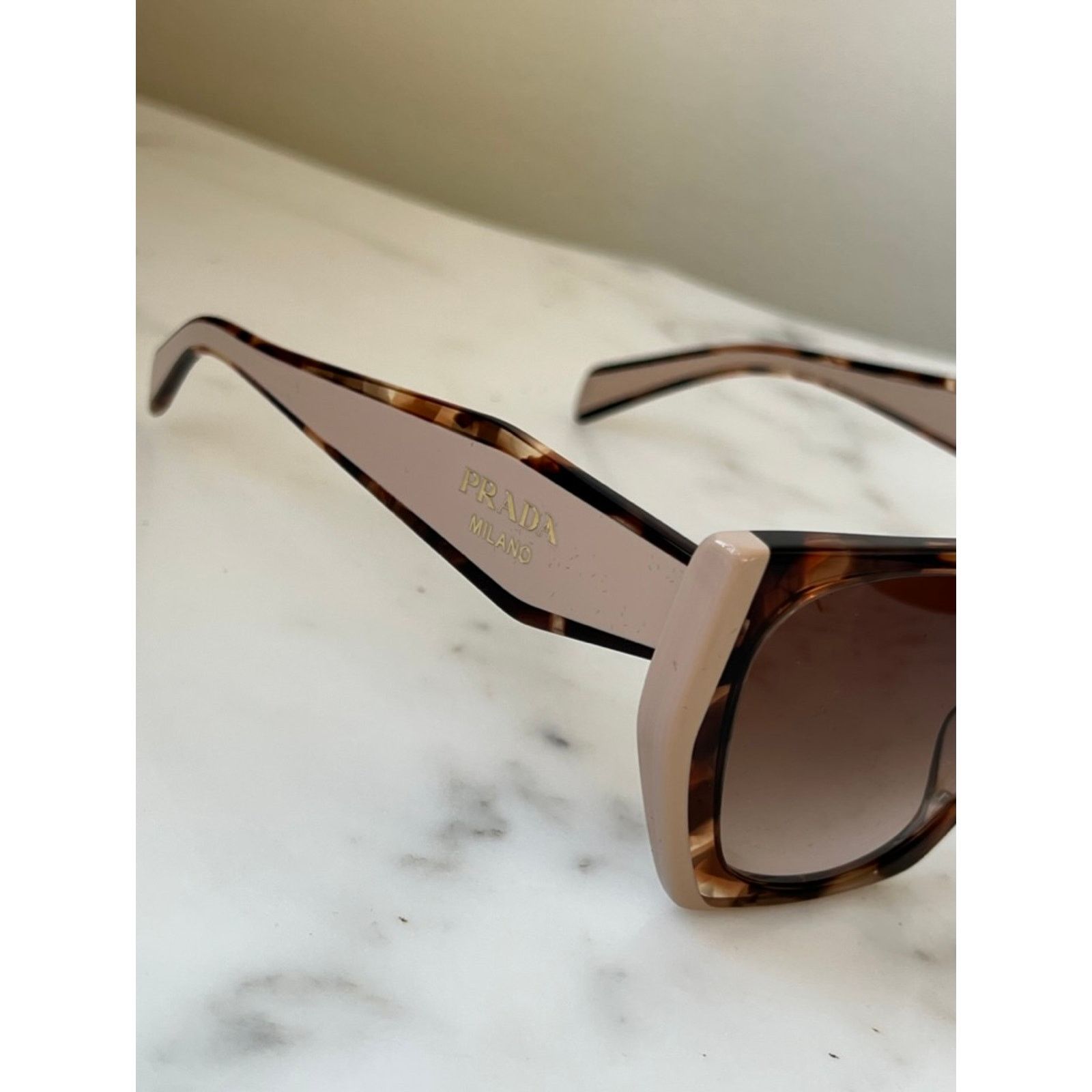 Prada NEW Prada PR15WS Cat Eye Sunglasses in Tortoise Powder Size ONE SIZE - 7 Thumbnail