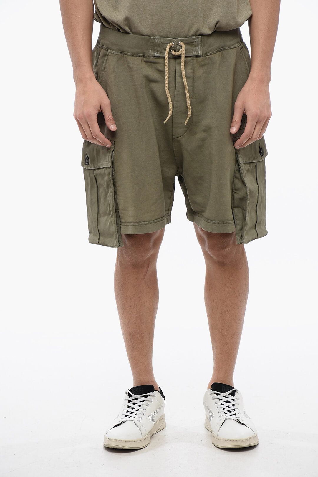 Dsquared2 Brushed Cotton Cargo Shorts with Rope Drawstring Size US 33 - 1 Thumbnail