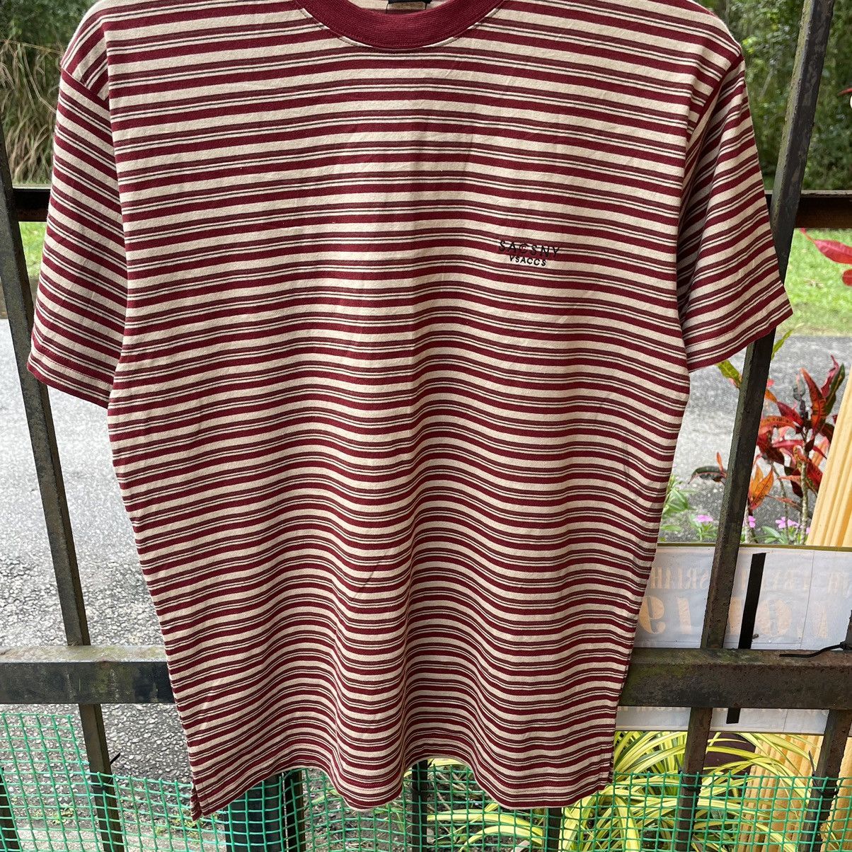 Designer × Vintage × Yohji Yamamoto 🔥🇯🇵NOS Unworm Sacsny Ysaccs By Yohji Yamamoto Striped Tee Size US M / EU 48-50 / 2 - 5 Thumbnail