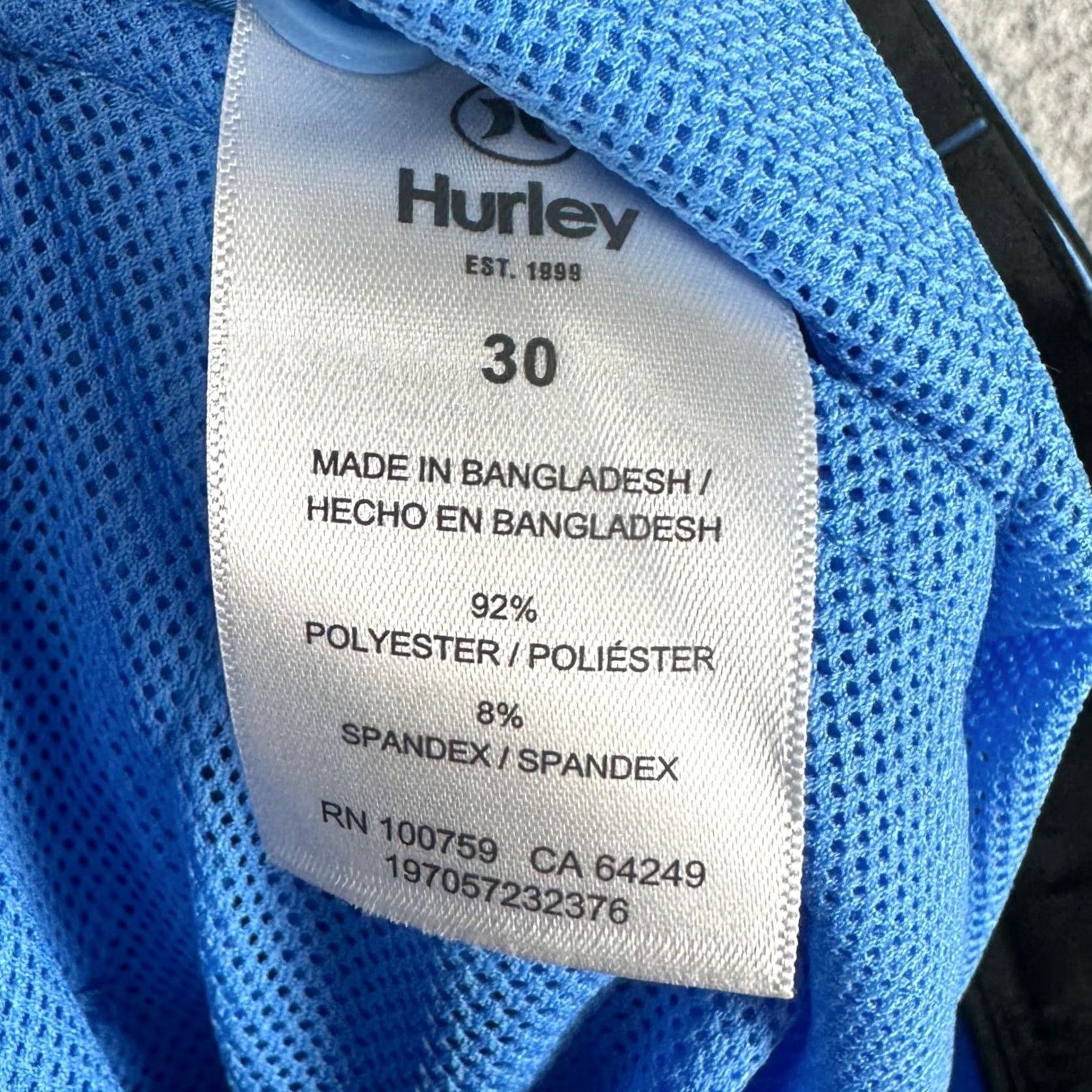 Hurley Hurley Mens All Day Hybrid Shorts 30 Blue Chino Stretch Flat Front Outdoor NEW Size US 30 / EU 46 - 5 Thumbnail