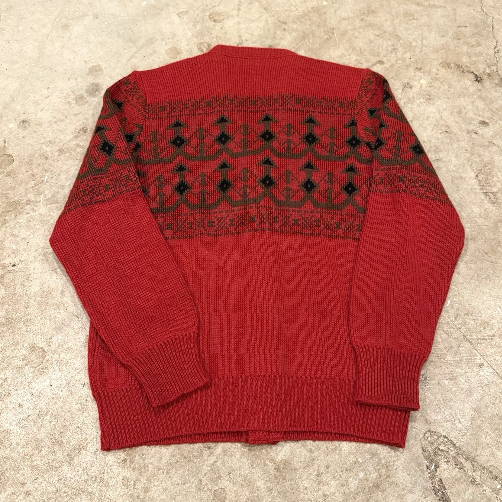 Vintage VINTAGE Avon Knit Fair Isle Cardigan Sweater Mens Medium Red Festive Mens Cardigan Sweater Size US M / EU 48-50 / 2 - 2 Thumbnail