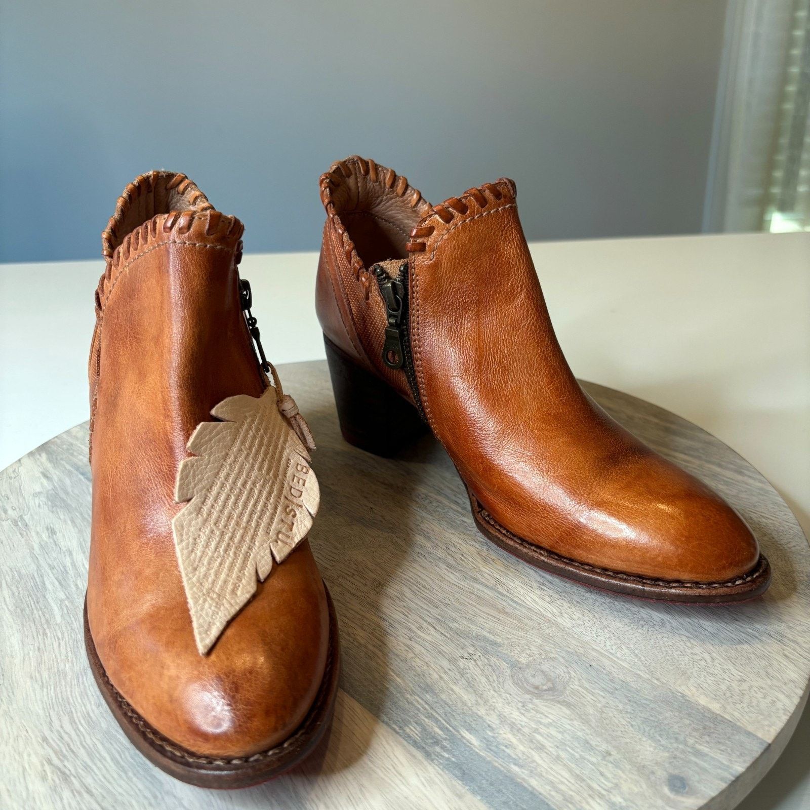 Bed Stu BedStu Carla Booties Tan Rustic Western Boho Boots Sz 8.5 Size US 8.5 / IT 38.5 - 1 Thumbnail