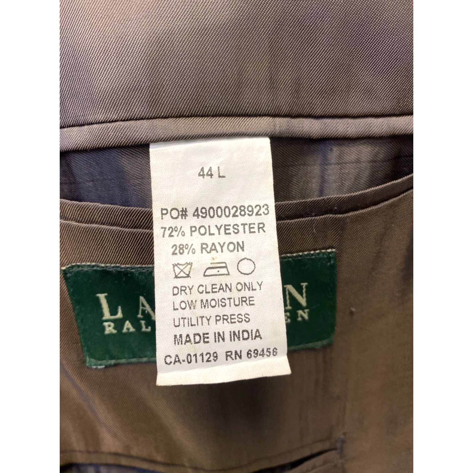 Ralph Lauren Ralph Lauren Green Label Blazer Men 44L Brown Big & Tall Mens Size 44L - 6 Thumbnail