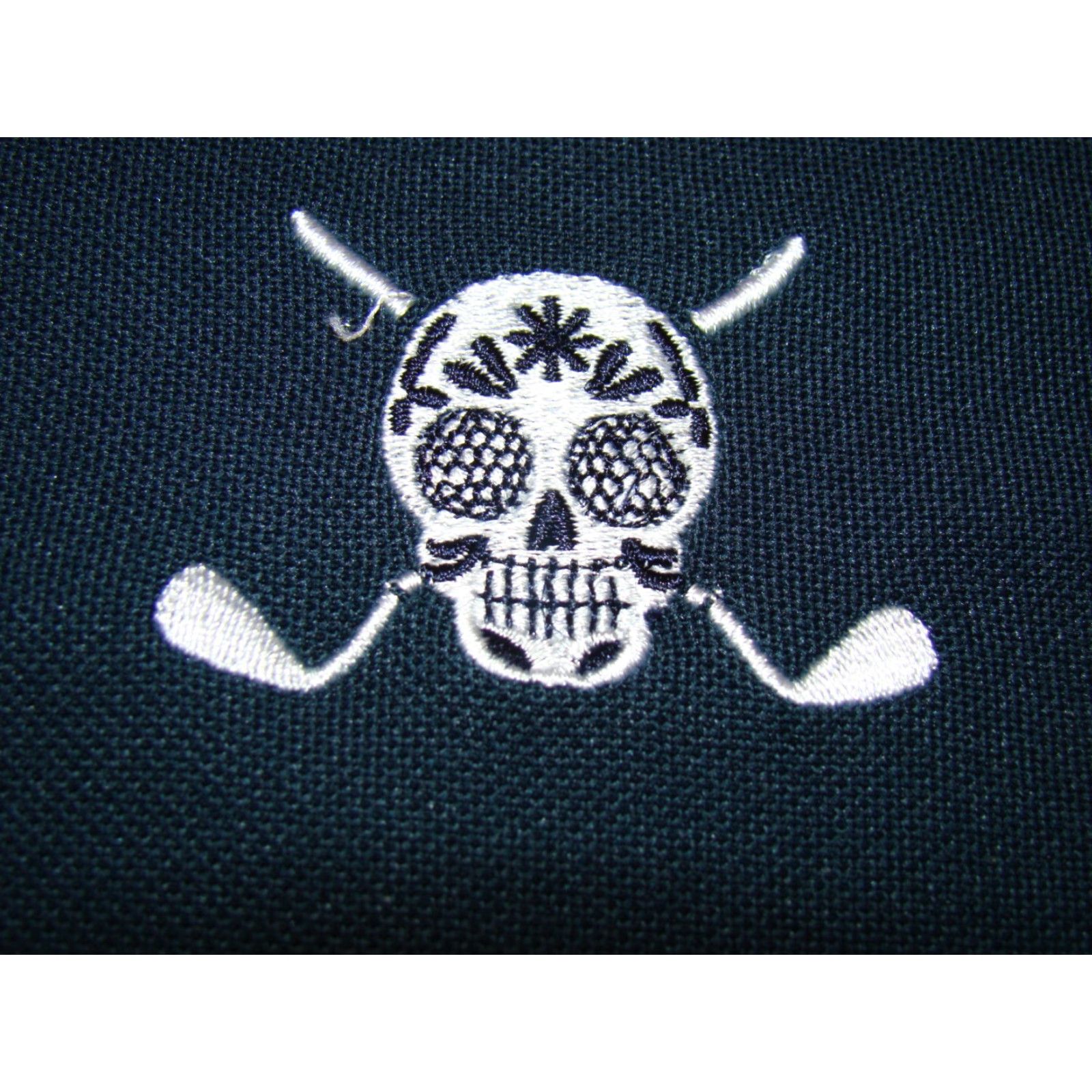 Vintage Chuco Golf Polo Shirt Navy Short Sleeve Logo Embroidered Skull Crossed Clubs Mens M Shirt Polo Size US M / EU 48-50 / 2 - 3 Thumbnail
