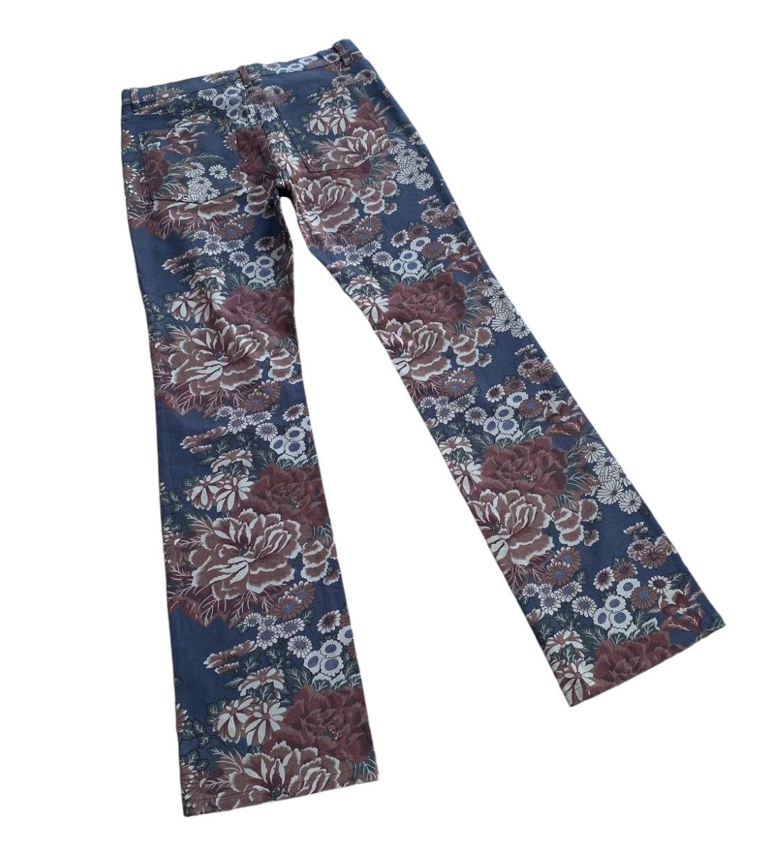 Japanese Brand BJ05-23 FLARED JAPAN CHEALSEA OLD FLOWER SLIMFIT LOWRISE Size US 29 - 3 Thumbnail