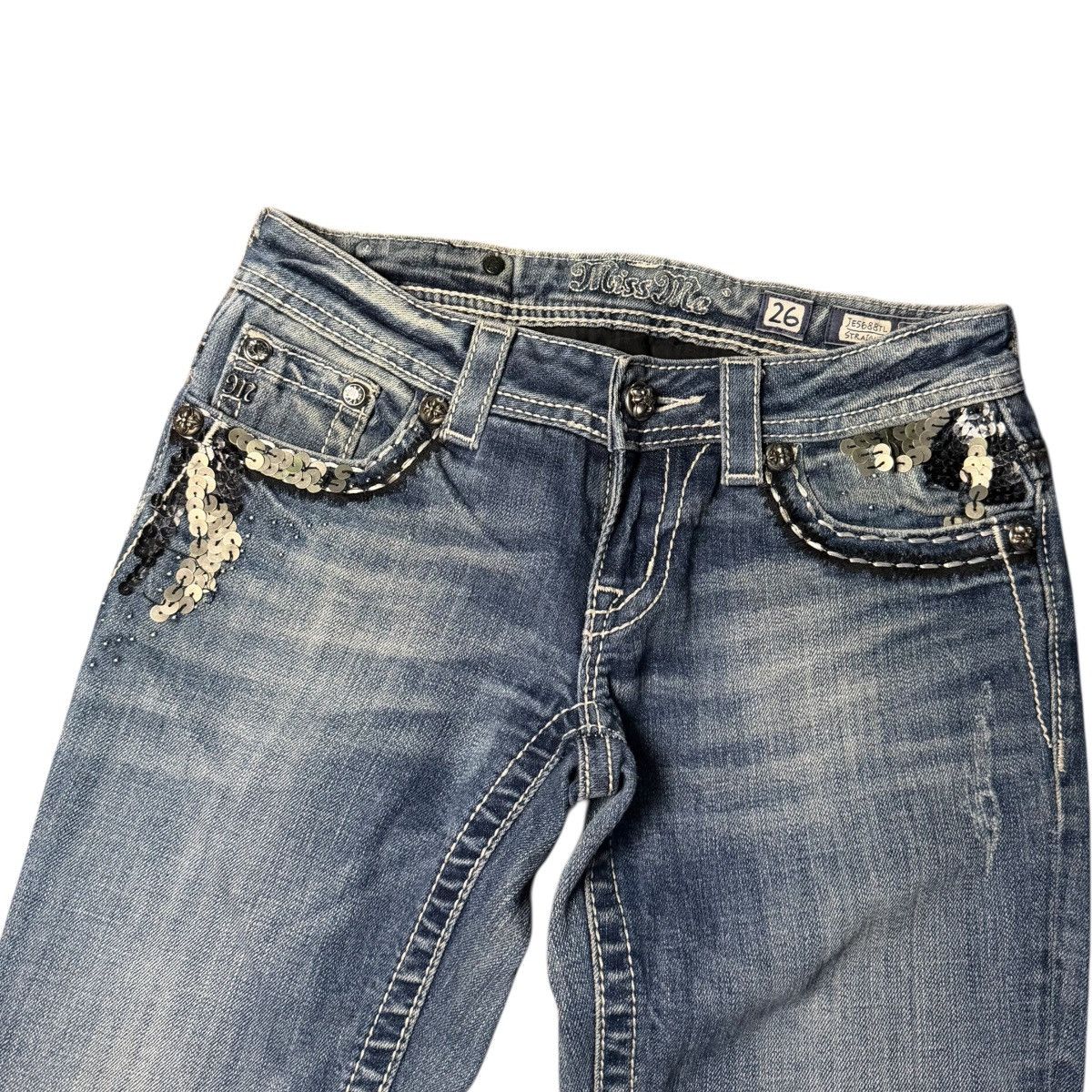 Miss Me Y2K Snake Sequin Straight Jeans Size 26" / US 2 / IT 38 - 3 Thumbnail