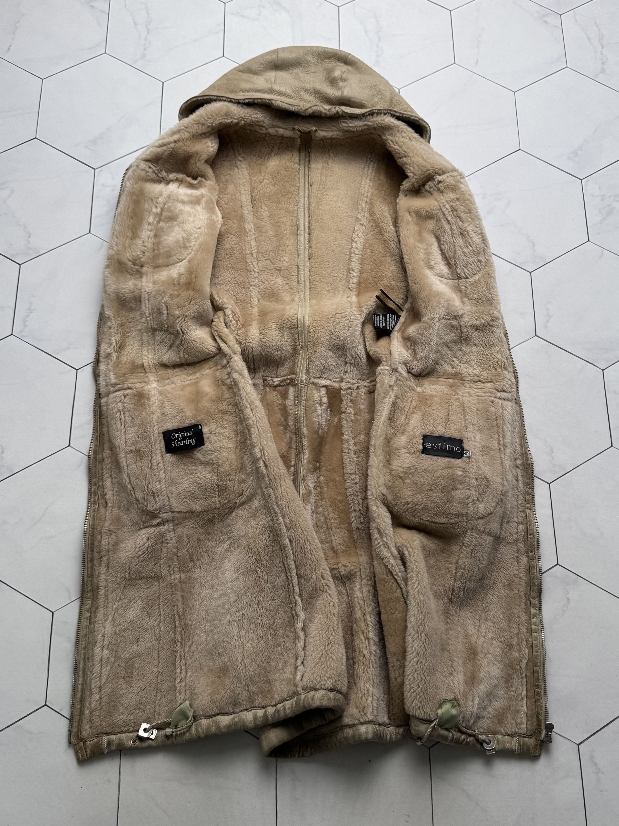 Vintage Vintage Real Shearling Coat With Hood And Belt (B250)D15E2 Size XS / US 0-2 / IT 36-38 - 13 Thumbnail