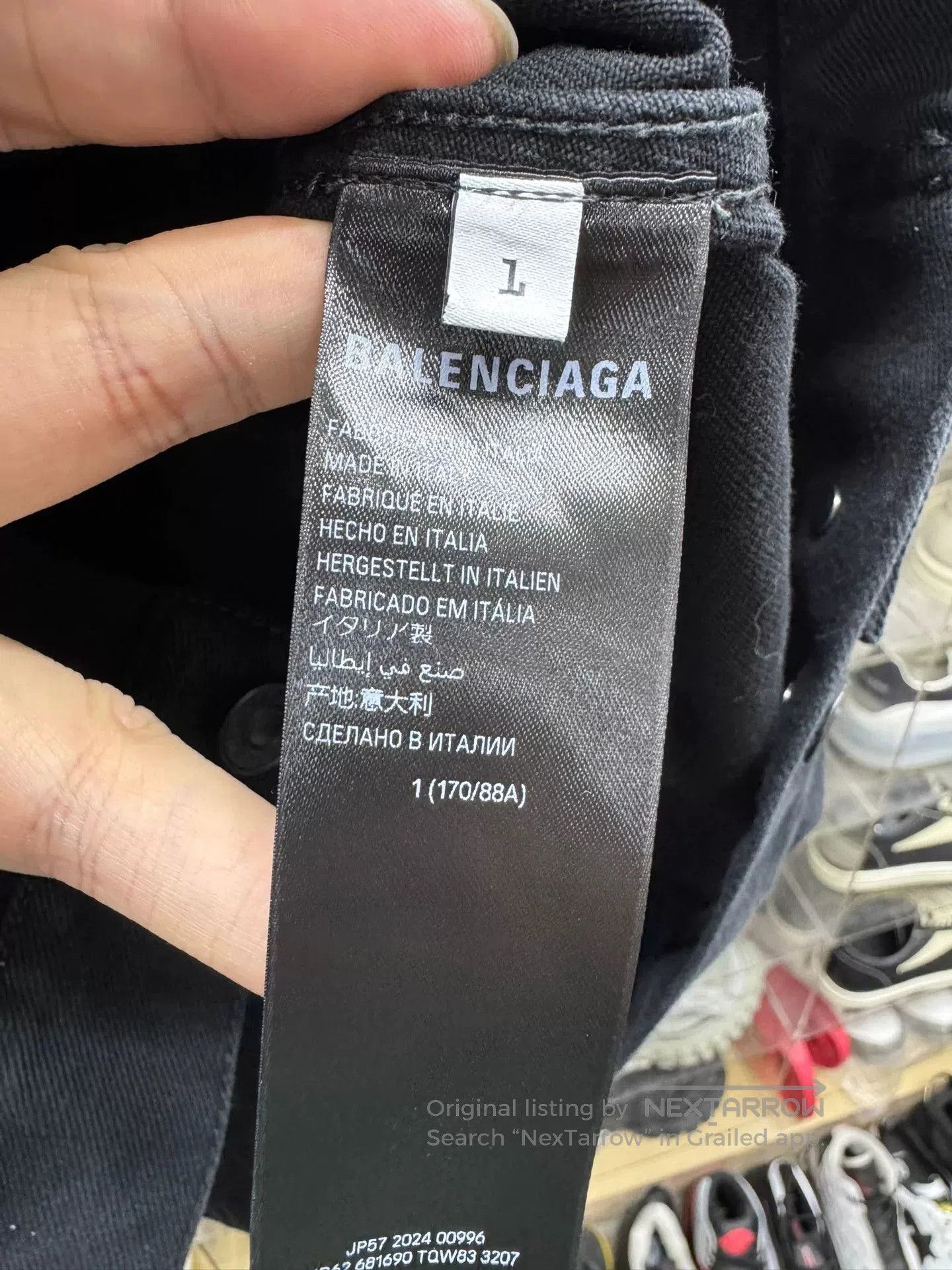 Balenciaga Balenciaga Collar Logo Denim Jacket. Size US L / EU 52-54 / 3 - 7 Thumbnail