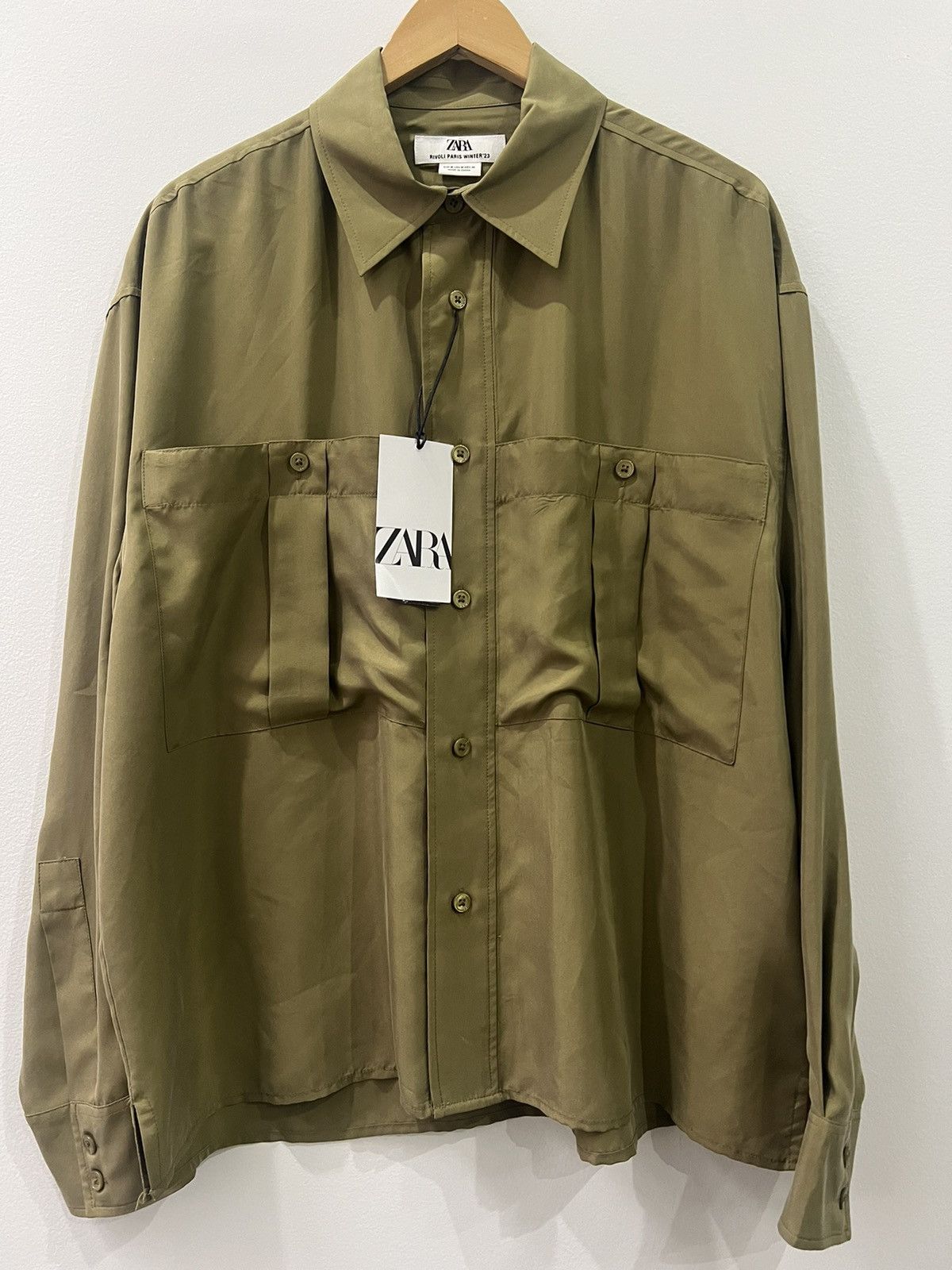 Zara 100% Silk Relaxed Fit Shirt Size US M / EU 48-50 / 2 - 7 Thumbnail