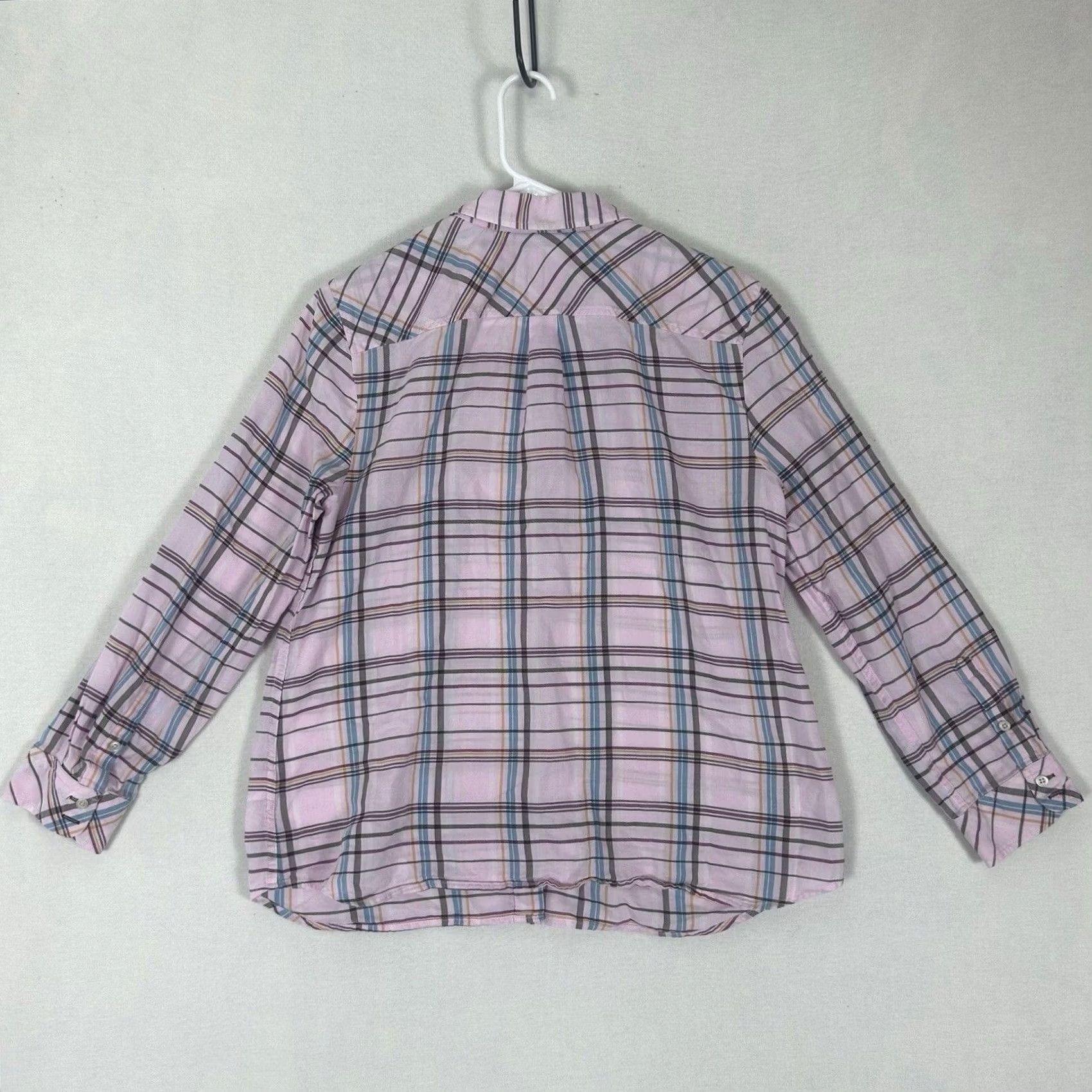 Talbots Talbots Shirt Plaid Pink Womens Petite Button-Up PS Casual Preppy 100% Cotton Long Sleeve Regular Button Collar Womens Size S / US 4 / IT 40 - 5 Thumbnail