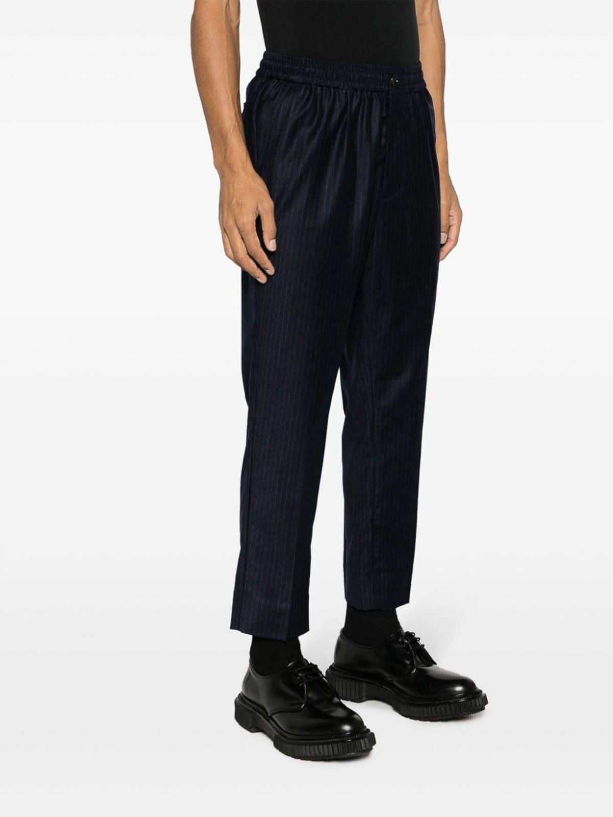 AMI AMI Paris Black Cropped Virgin Wool Trousers Size US 29 - 6 Thumbnail