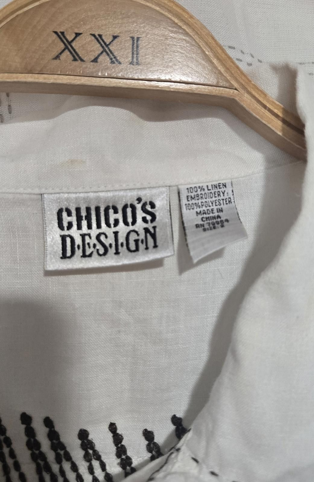Chicos Chicos Design Linen Top Size L / US 10 / IT 46 - 4 Thumbnail