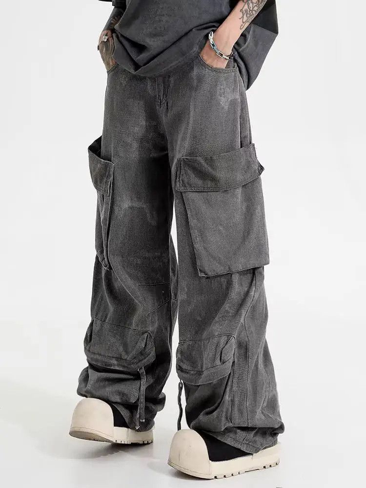 Designer × Japanese Brand Vintage Loose Streetwear Hip Hop Casual Pants Size US 31 - 1 Thumbnail