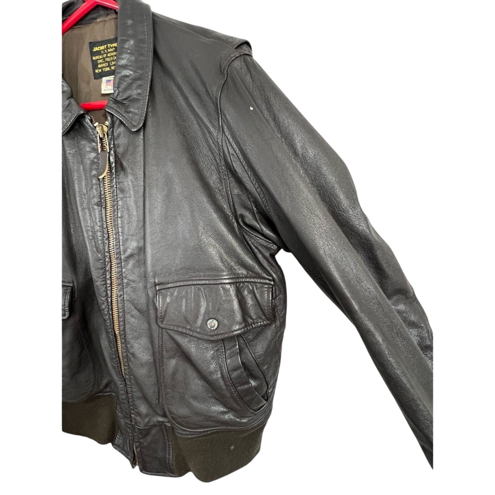 Avirex Avirex G-2 Jacket Mens 44 L Goatskin Leather US Navy Bomber Size US L / EU 52-54 / 3 - 2 Thumbnail