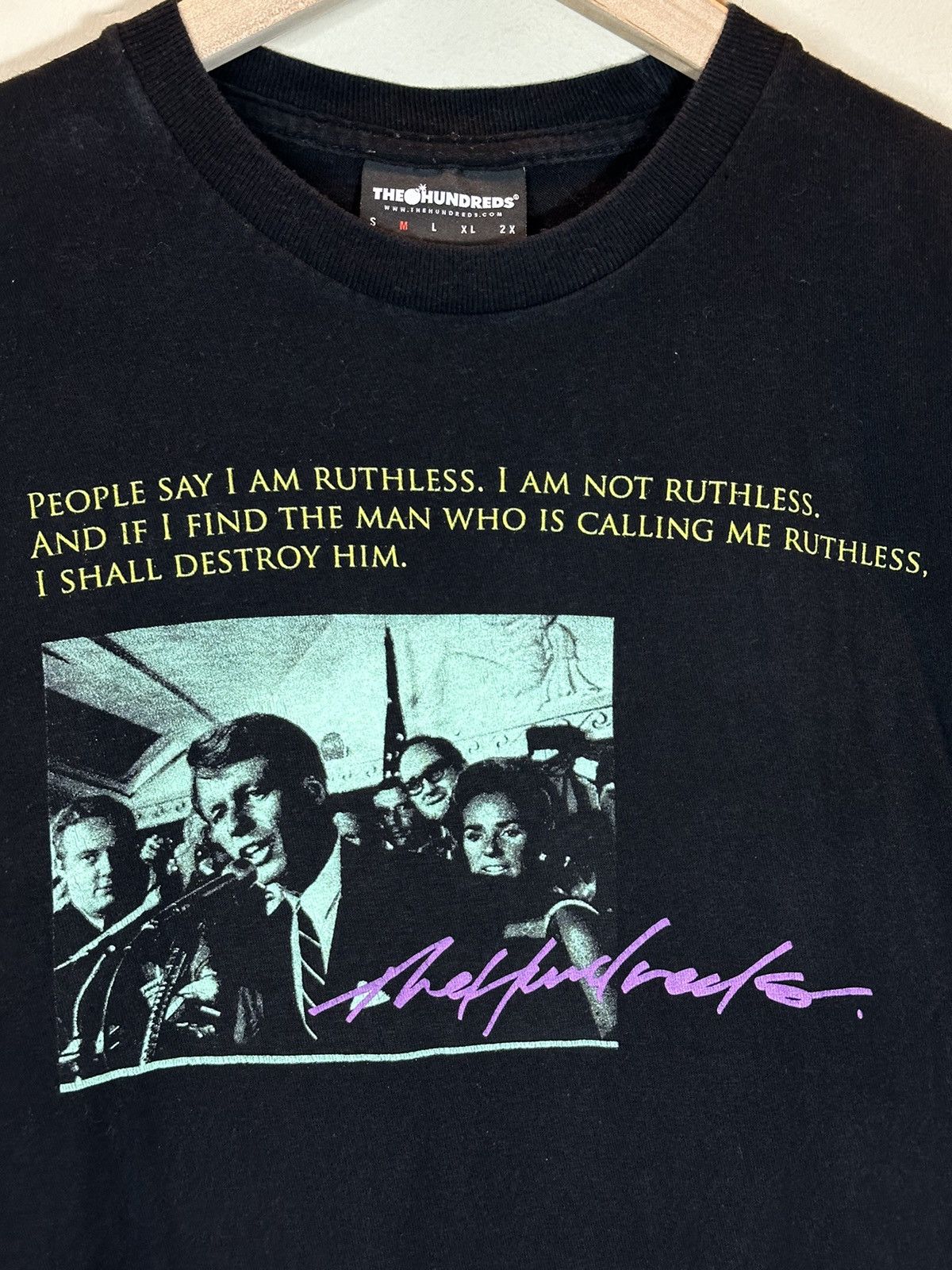 The Hundreds *RARE* The Hundreds x Robert F Kennedy Ruthless T-Shirt Size US M / EU 48-50 / 2 - 2 Thumbnail