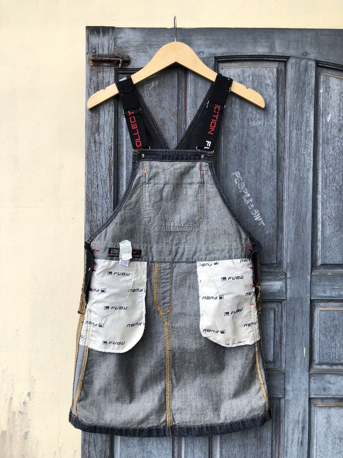 Fubu 🍻Send Your OFFER🍻 ✨LIKE NEW✨ Fubu Y2k Denim Overall Skirt Size 36" / US 14 / IT 50 - 16 Thumbnail