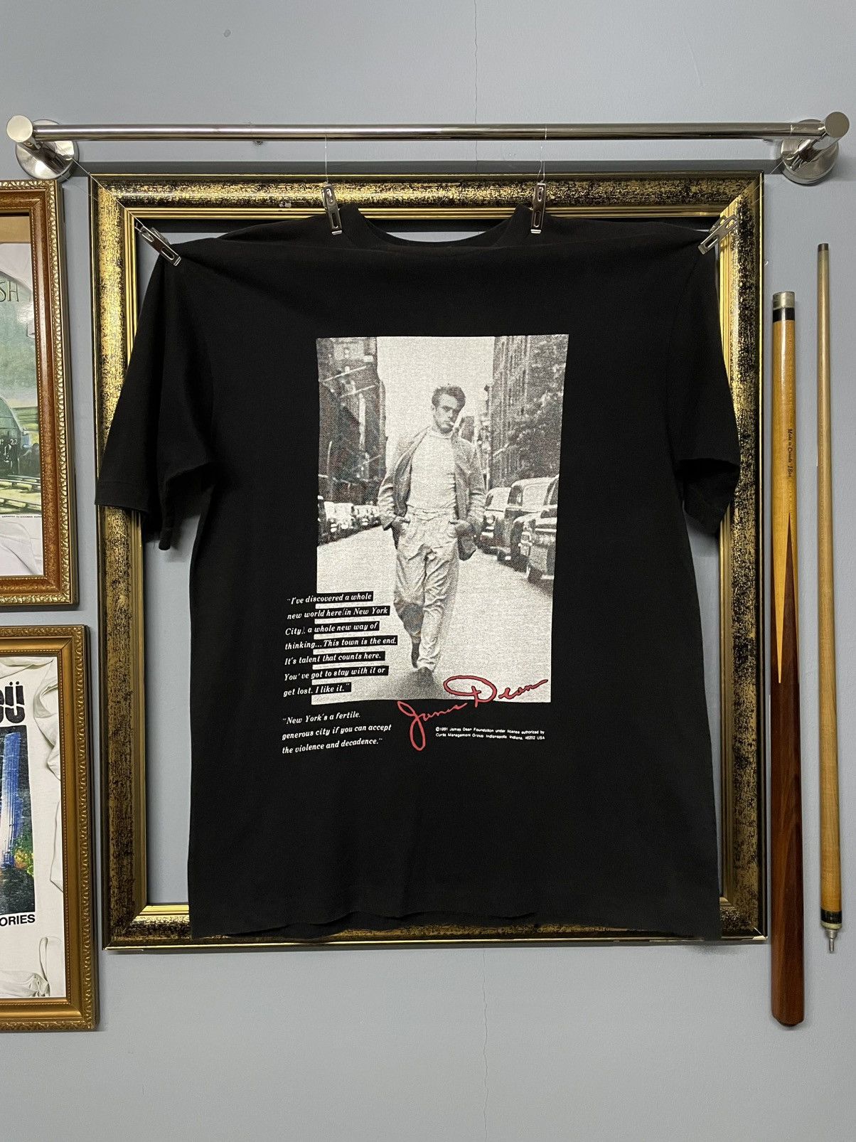 Vintage Original 1991 James Dean Poem Single Stitch Tshirt