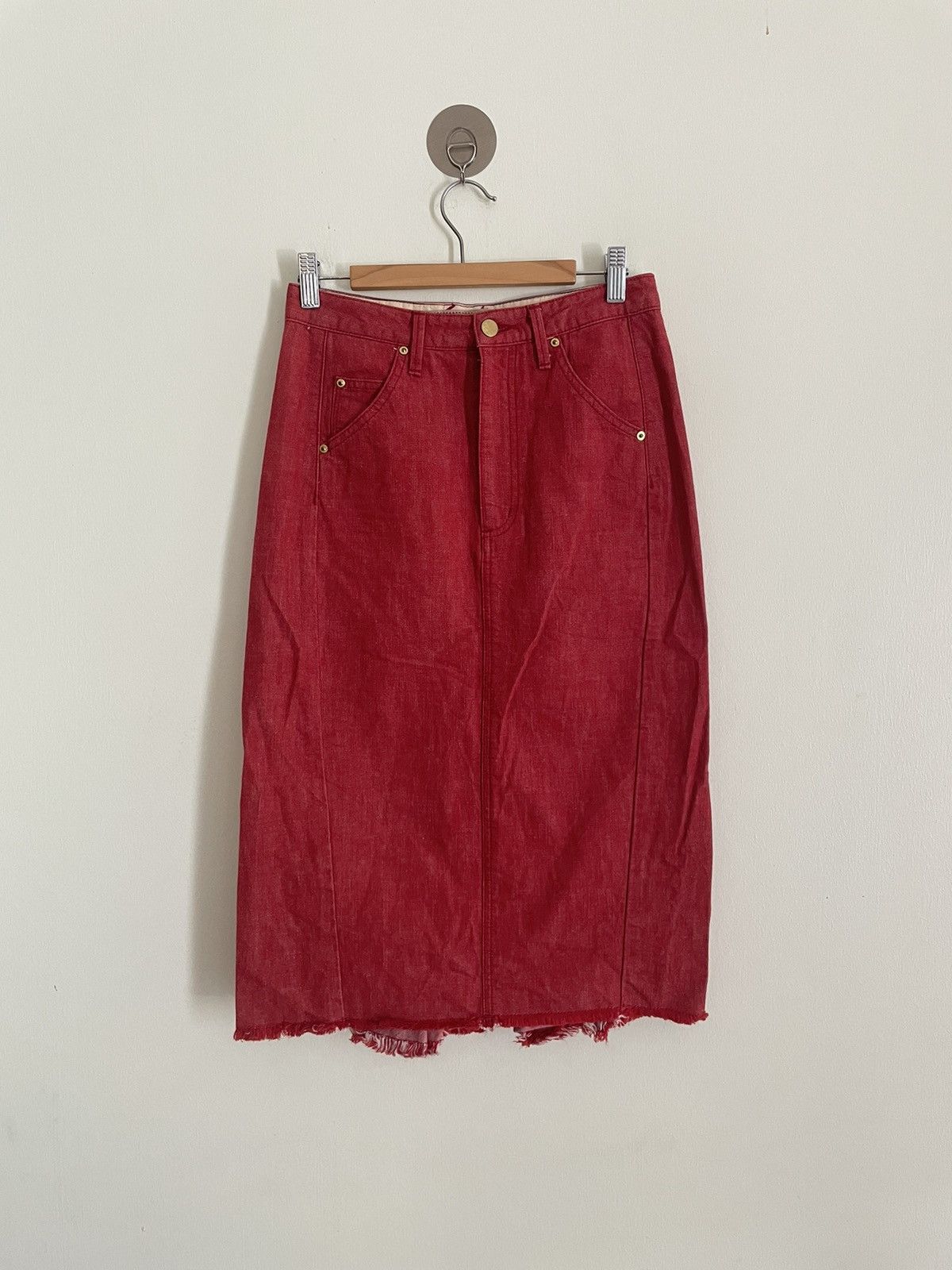 Balcony and Bed Denim Skirt