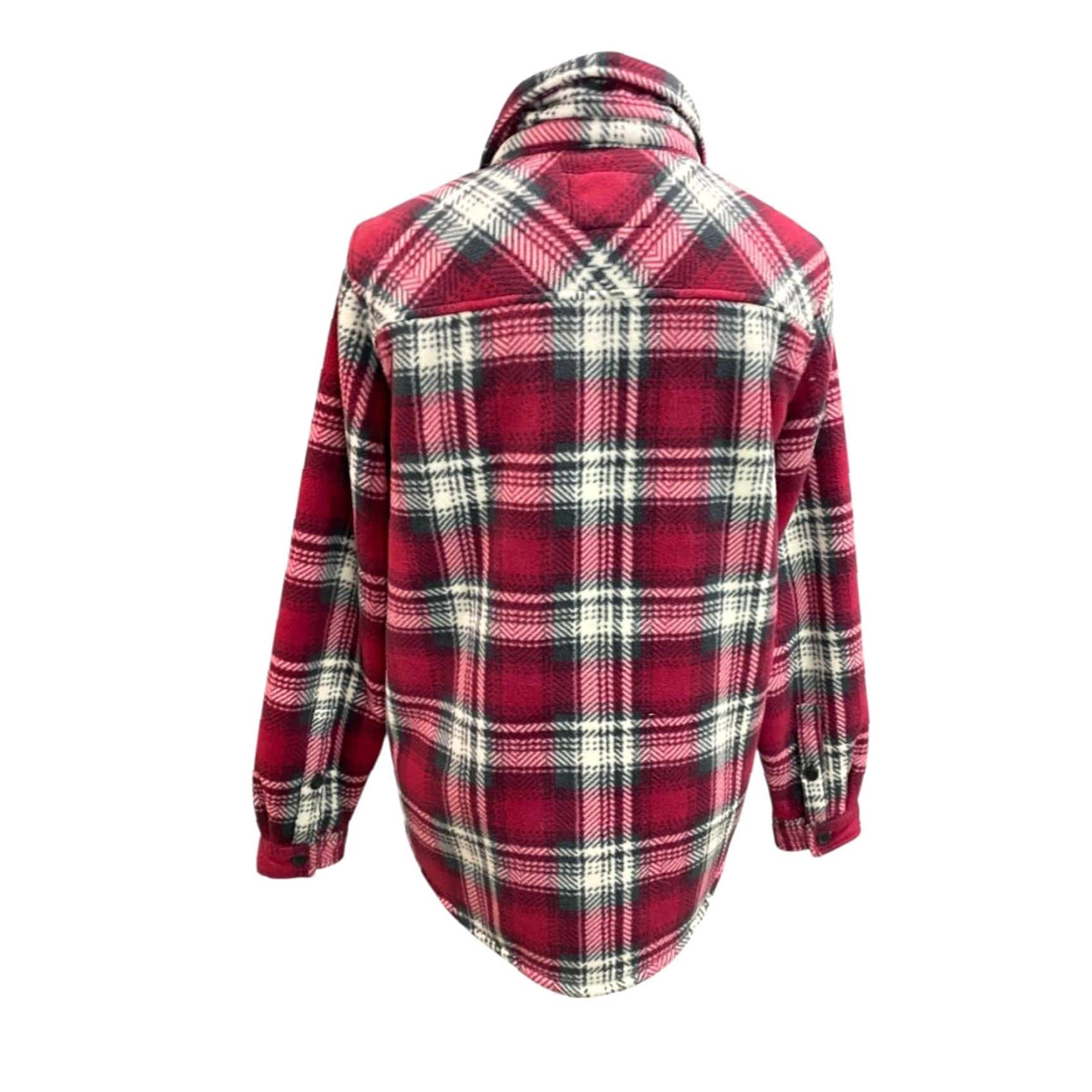 Vintage VINTAGE Soho Threads Womens Shacket Size M Sherpa Lined Fleece Red Plaid Jacket Size M / US 6-8 / IT 42-44 - 6 Thumbnail