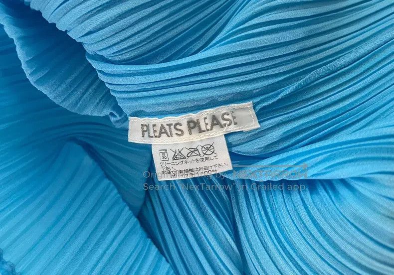 Issey Miyake Issey Miyake Aqua Blue Shirt Top Size XL / US 12-14 / IT 48-50 - 3 Thumbnail