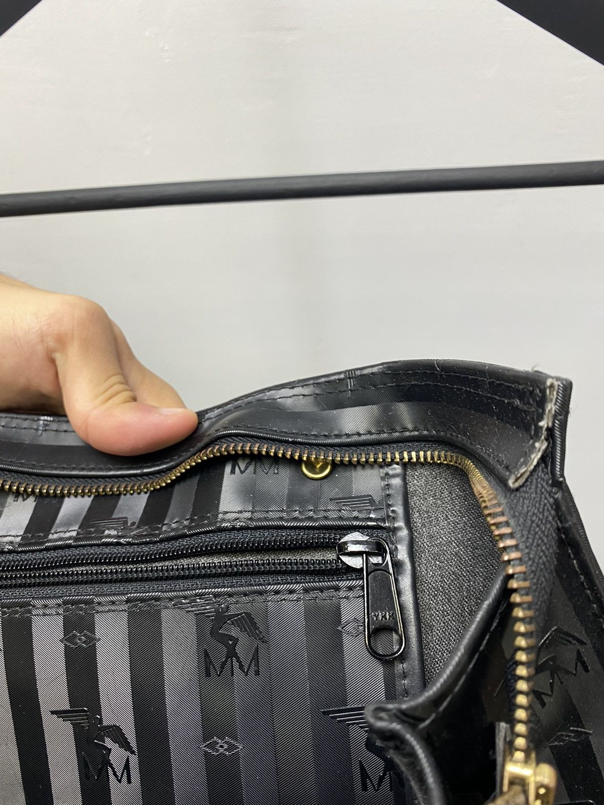 MCM MAISON MOLLERUS Luxury Monogram Handle Bag Black Vintage Size ONE SIZE - 17 Thumbnail