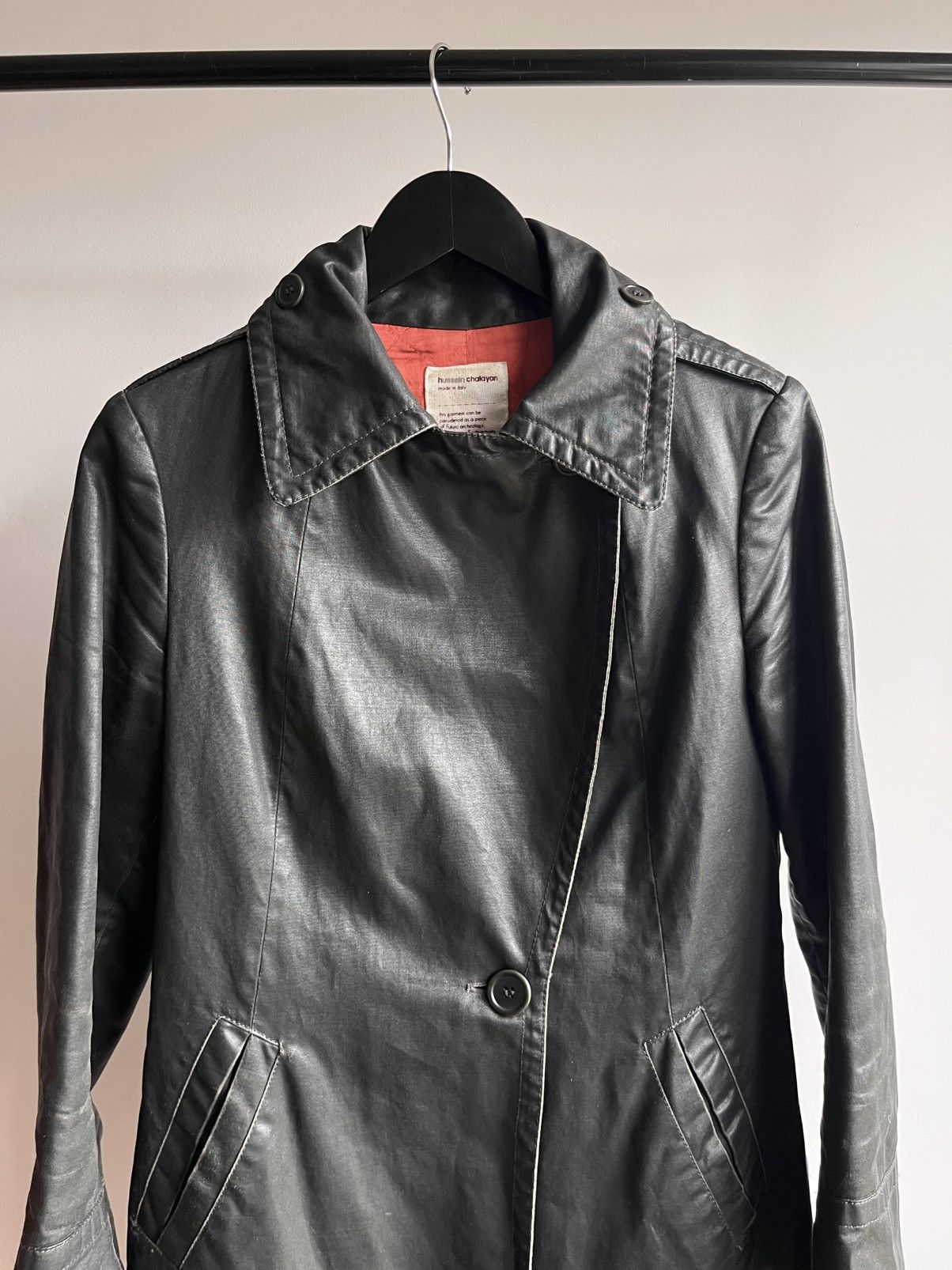 Hussein Chalayan Archive rare Hussein Chalayan early 00s waxed canvas coat: Size US XS / EU 42 / 0 - 5 Thumbnail