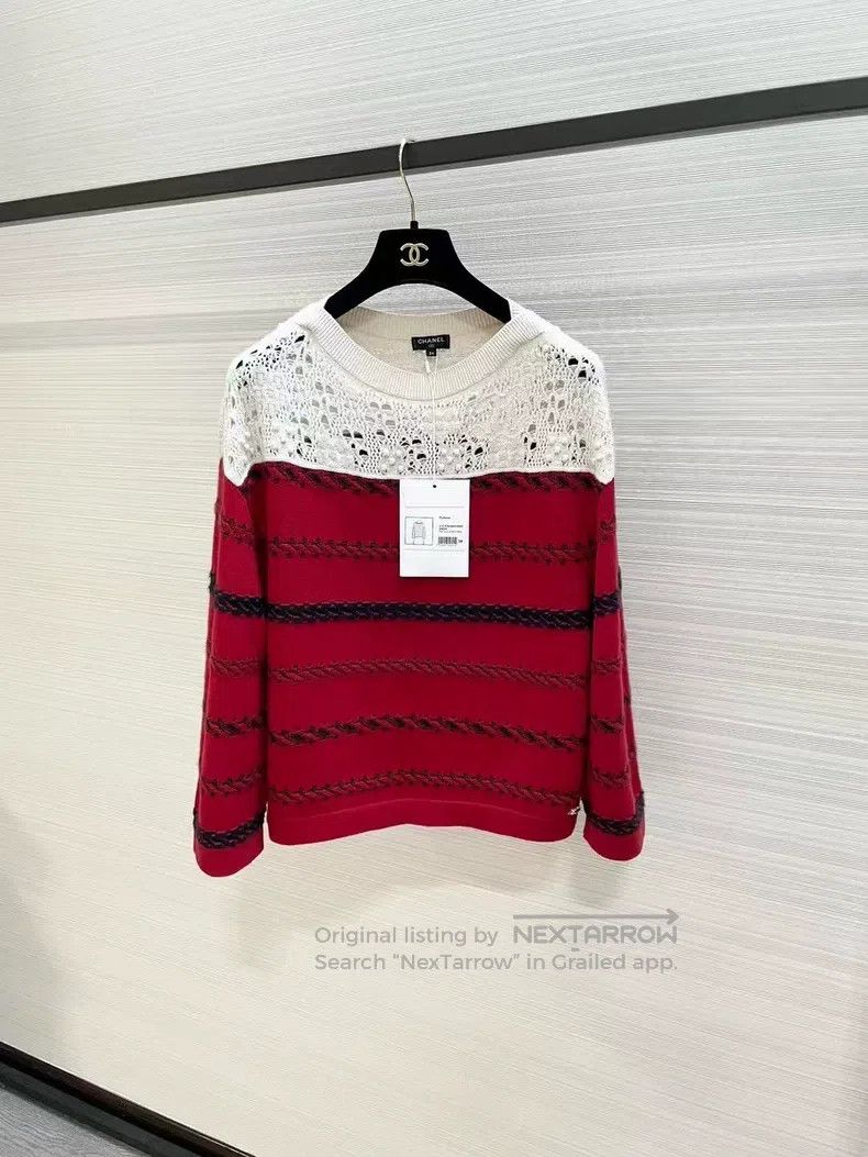 Chanel Chanel One-shoulder cashmere knitted sweater Size XXS / US 00 / IT 34 - 1 Thumbnail