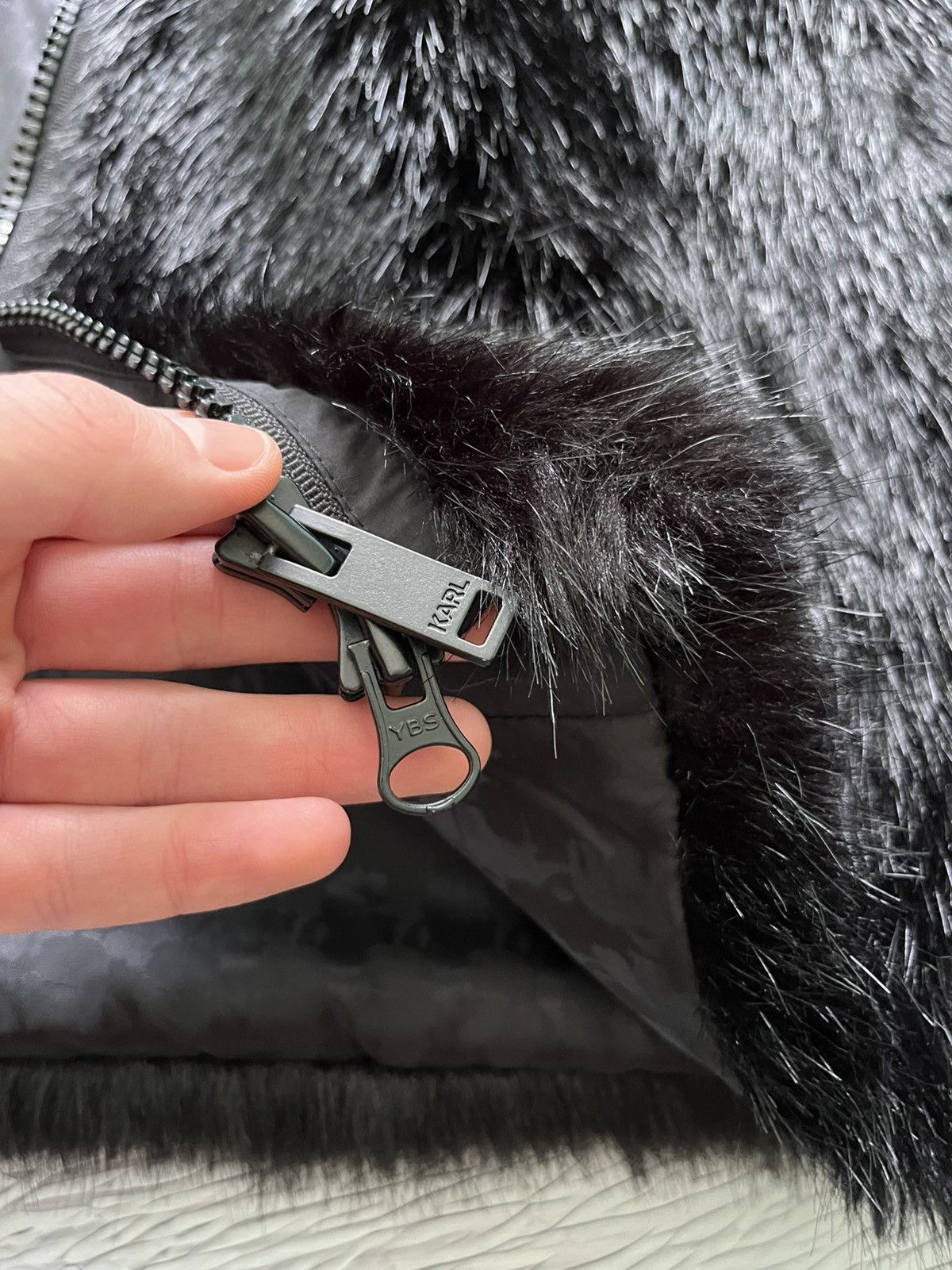 Karl Lagerfeld Karl Lagerfeld Faux Fur Coat Black Panther Jacket Luxury Size XS / US 0-2 / IT 36-38 - 11 Thumbnail
