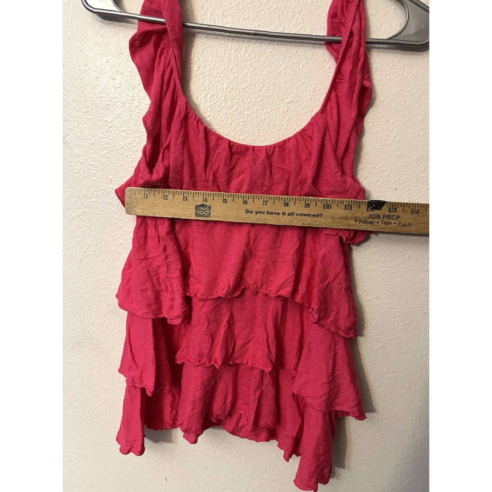 Express Express Women's XS Cami Pink Ruffle Layered Pullover Summer Casual Cotton Blend Tank XS Pink Women's Express Shirt? Size XS / US 0-2 / IT 36-38 - 5 Thumbnail