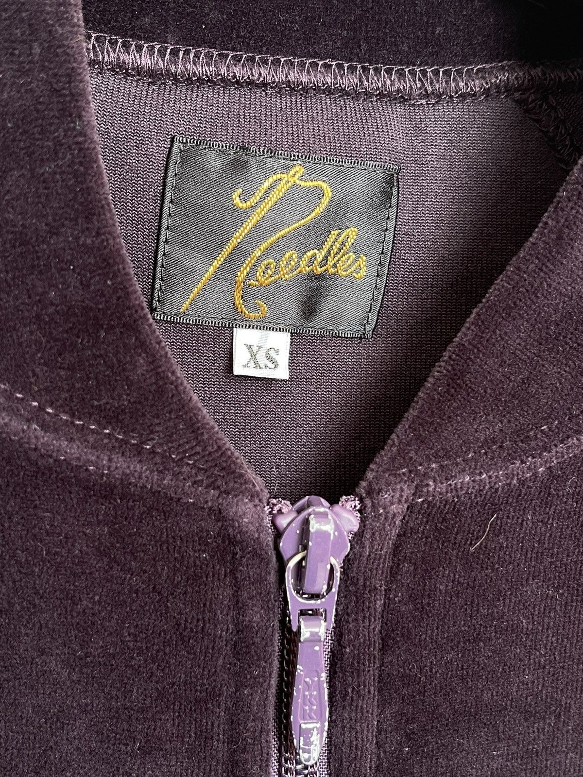 Needles Needles Velour Purple/Green Track Jacket Size US XS / EU 42 / 0 - 4 Thumbnail