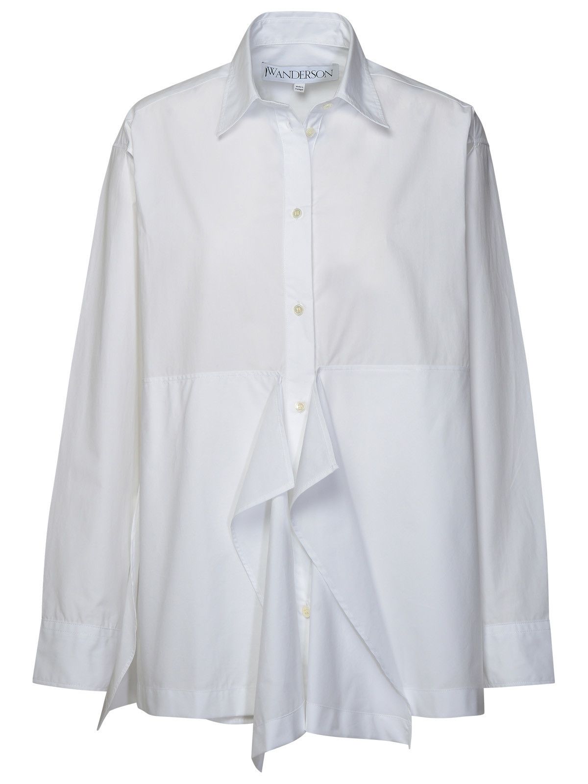 image of J W Anderson Jw Anderson 'peplum' White Cotton Shirt, Women's (Size XS)