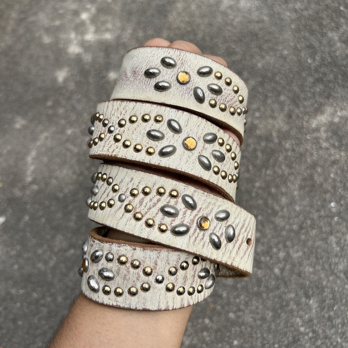 Vintage Vintage studded leather belt (Kapital Style) Size ONE SIZE - 5 Thumbnail