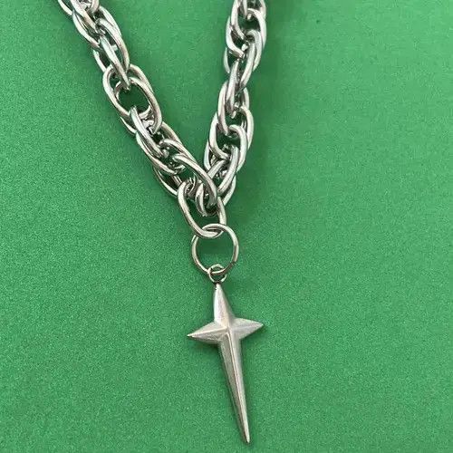 Jewelry Titanium Steel Cross Pendant Necklace for Men Women Size ONE SIZE - 2 Thumbnail