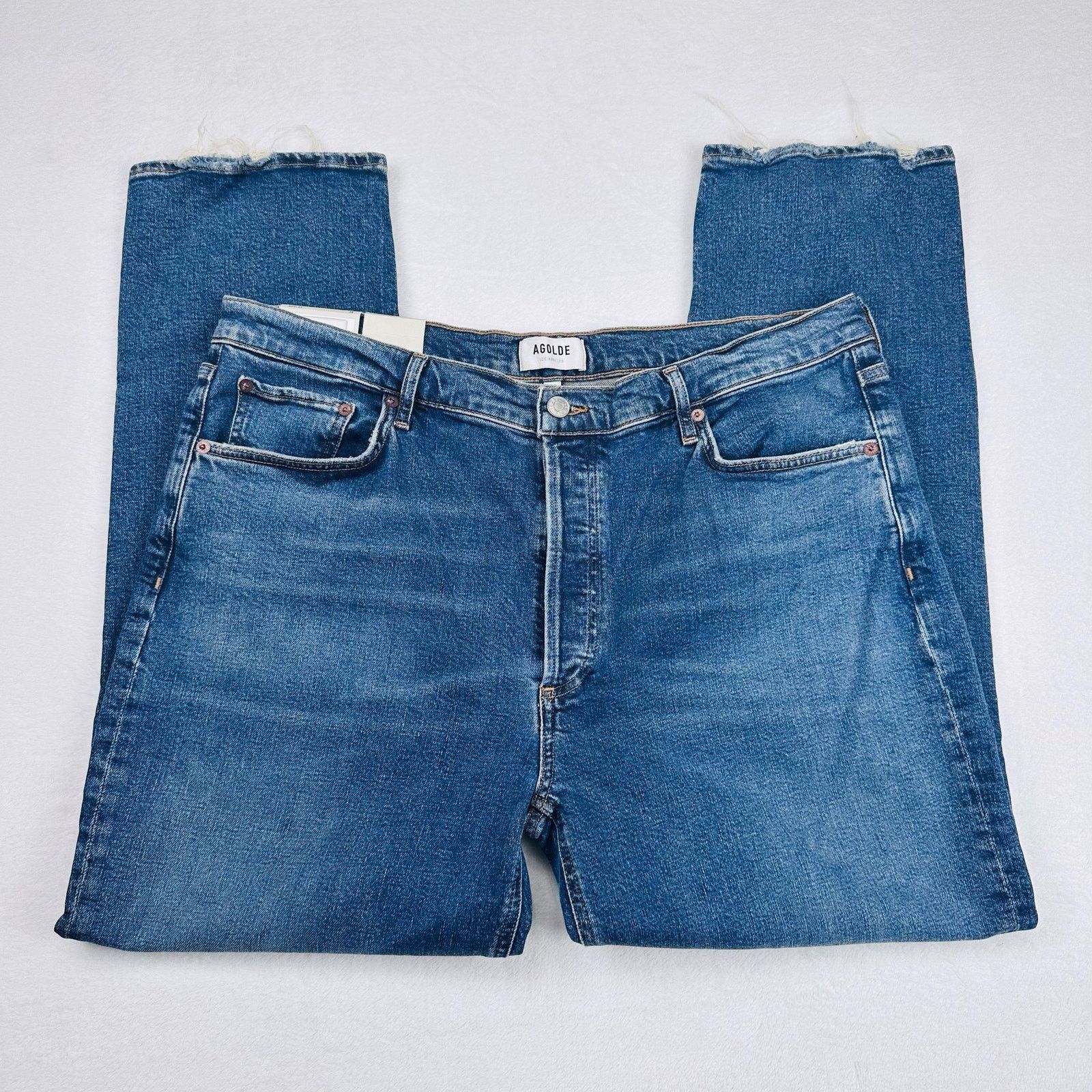 Agolde Agolde Women’s 34 (37x27) Riley Long High Rise Jeans Size 37" - 3 Thumbnail