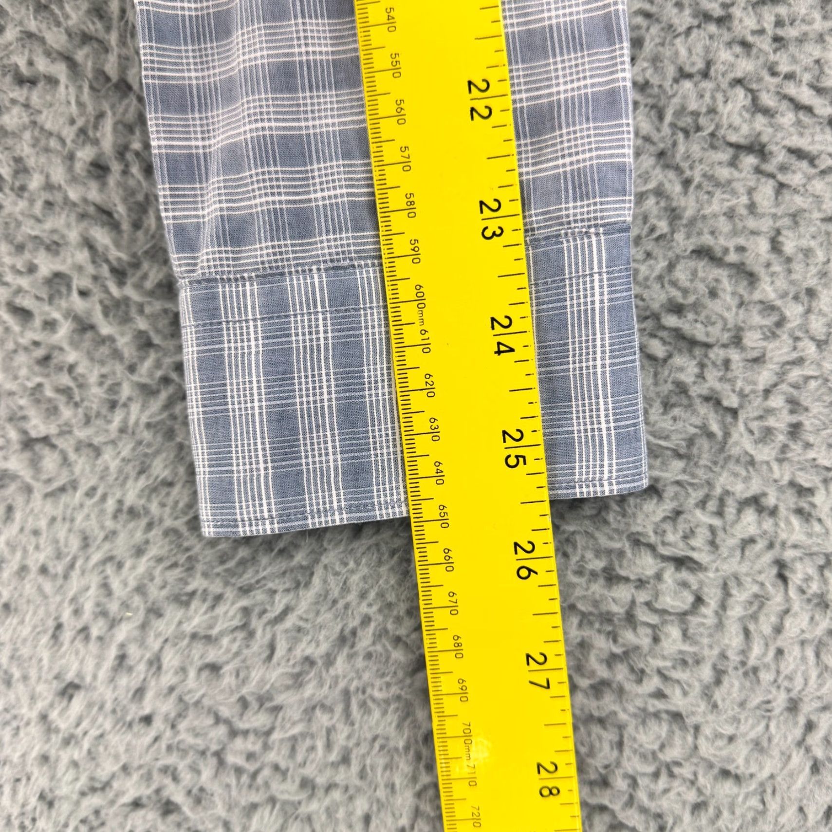 Vintage 7 Diamonds Button-Up Shirt Mens Medium Gray Check Print Long Sleeve 100% Cotton Size US M / EU 48-50 / 2 - 7 Thumbnail
