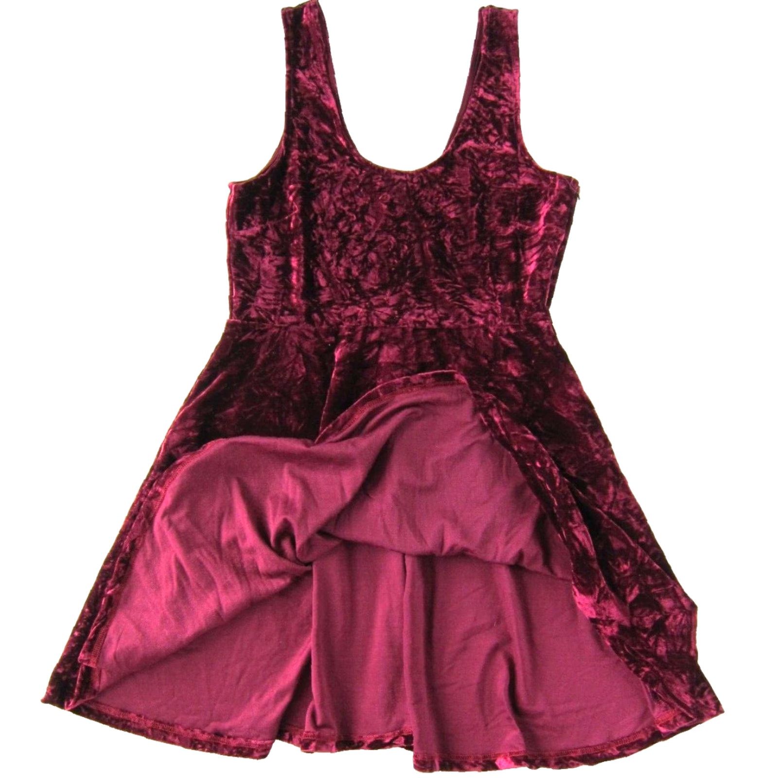 Velvet VINTAGE Papillon Red Velvet Shimmery Stretch Sleeveless Tank Sun Dress Medium Size M / US 6-8 / IT 42-44 - 6 Thumbnail