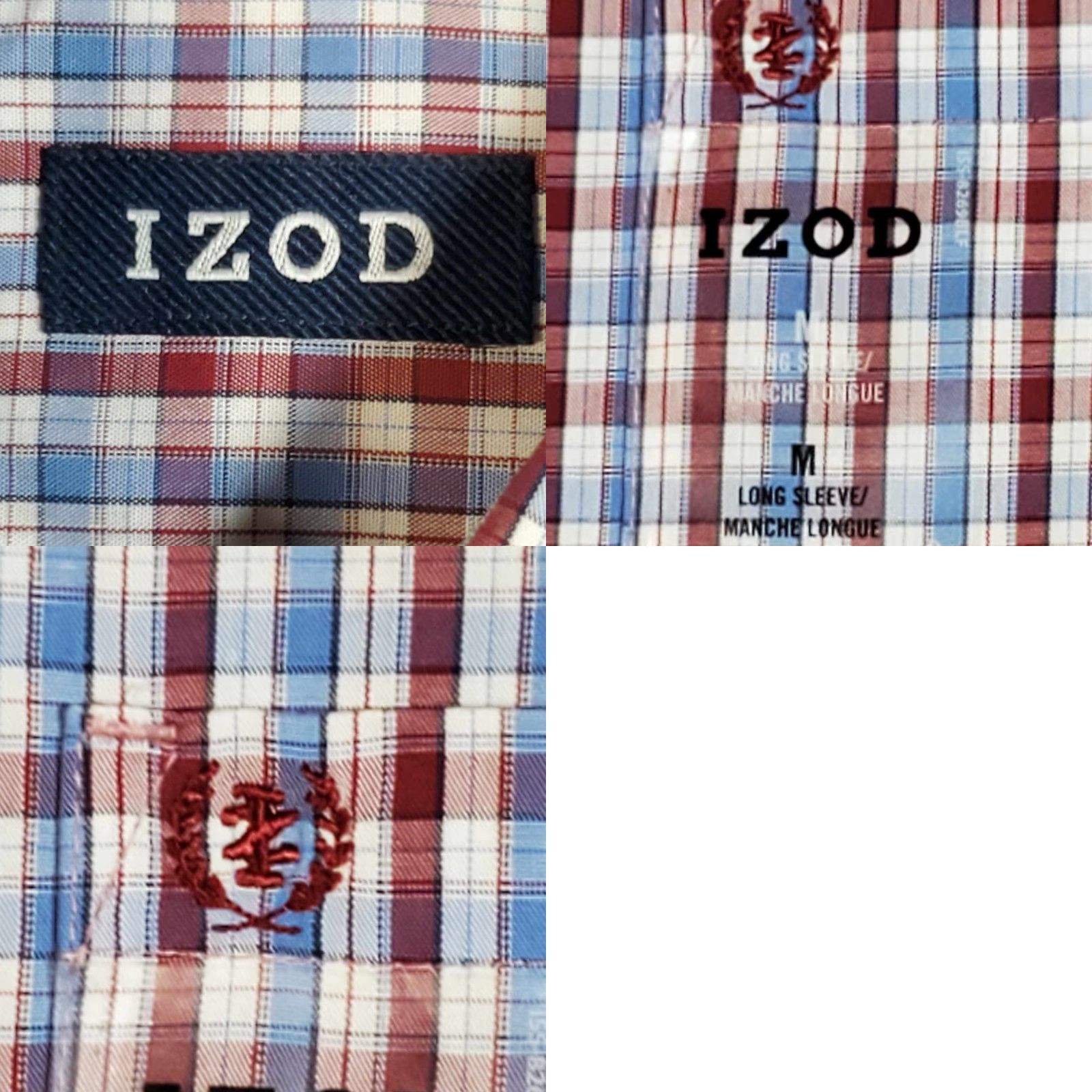 Izod IZOD Shirt Mens Medium Long Sleeve Button Up NWT Plaid M Size US M / EU 48-50 / 2 - 9 Thumbnail