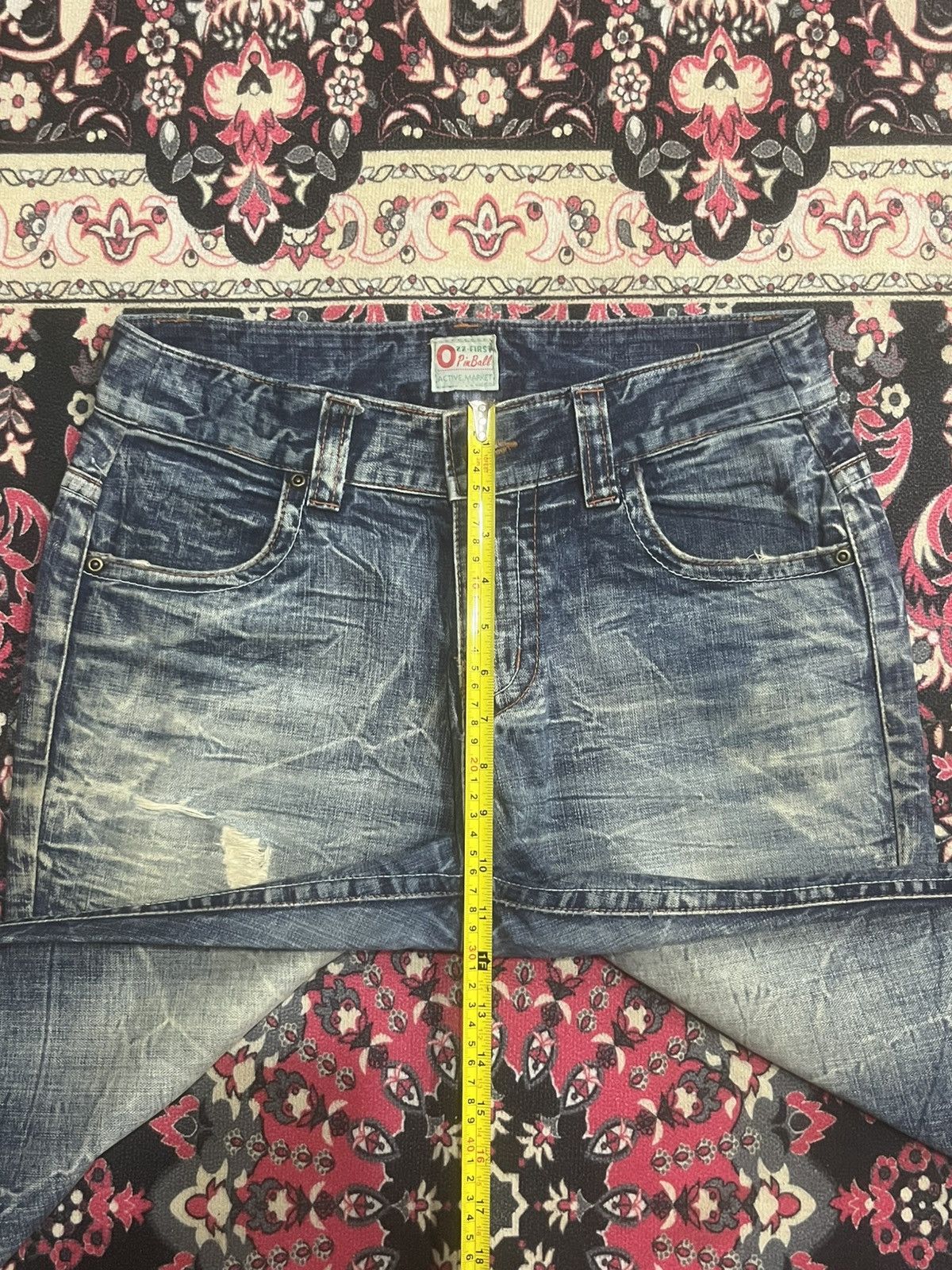 Tornado Mart Ozz-Firsi Pinball Distressed Thunder Distressed Flare Jeans Size US 30 / EU 46 - 11 Thumbnail