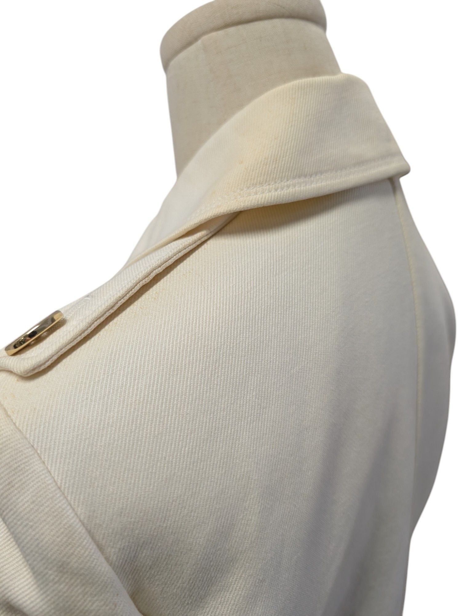 Coach Beige Double Breasted Cropped Jacket With Gold Buttons Size XS / US 0-2 / IT 36-38 - 8 Thumbnail