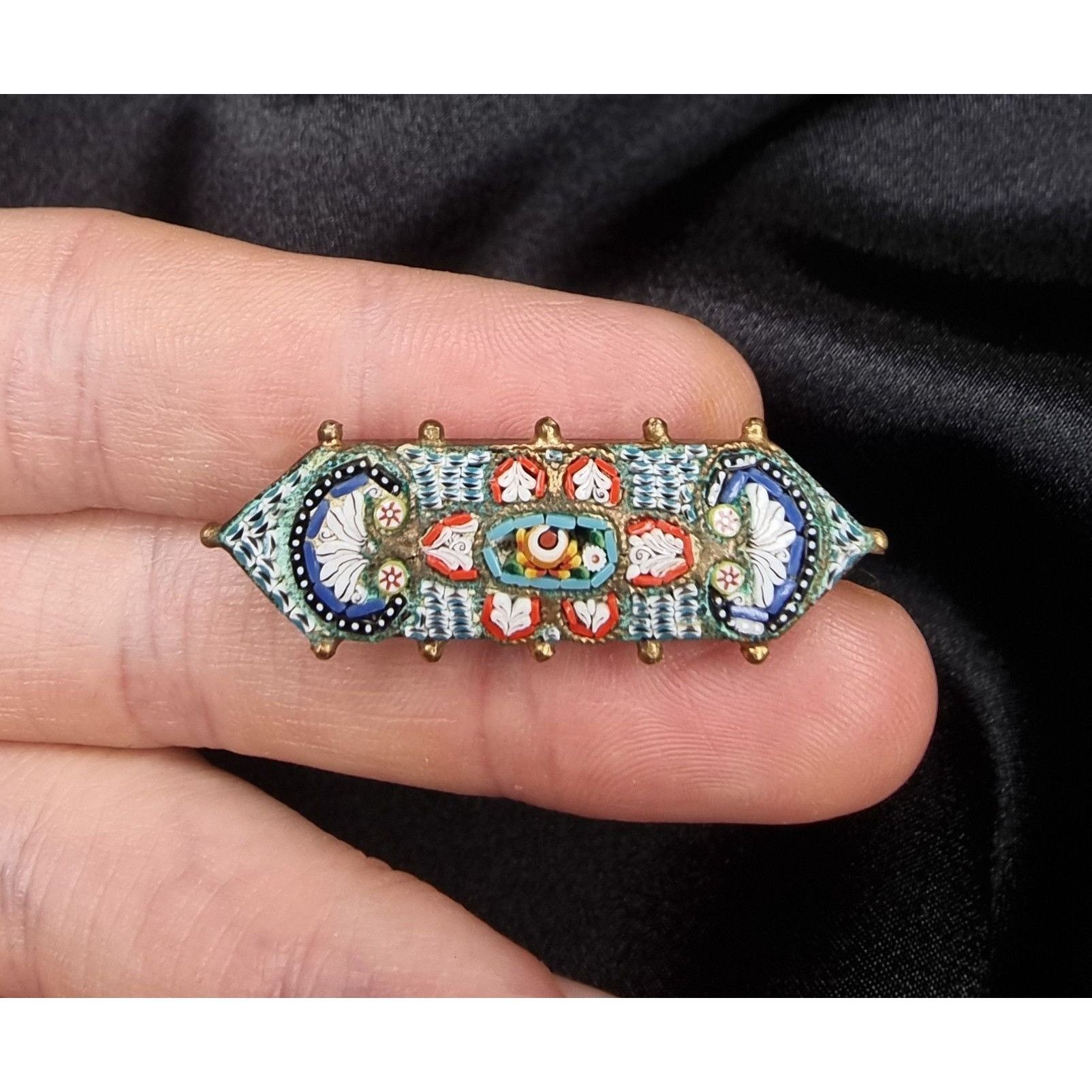 Vintage Vintage 1930s Italian Micromosaic Brooch Handcrafted With In Size ONE SIZE - 4 Thumbnail