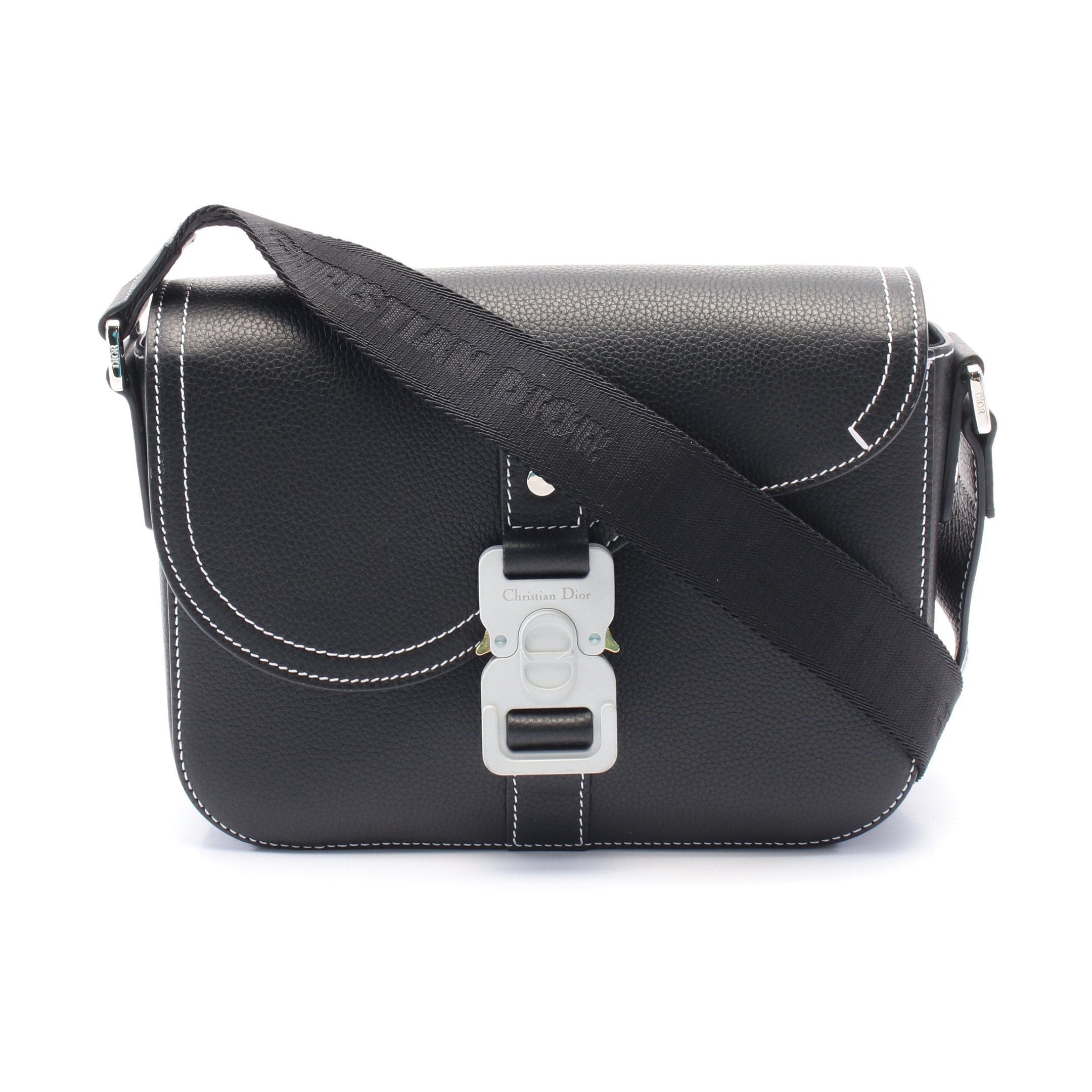 Dior Saddle Messenger Bag Shoulder Leather Black, Men's